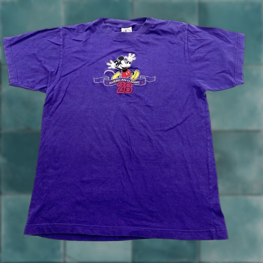 Disney VINTAGE Mickey Mouse Shirt Men’s XL Purple Short Sleeve Size US XL / EU 56 / 4 - 1 Thumbnail
