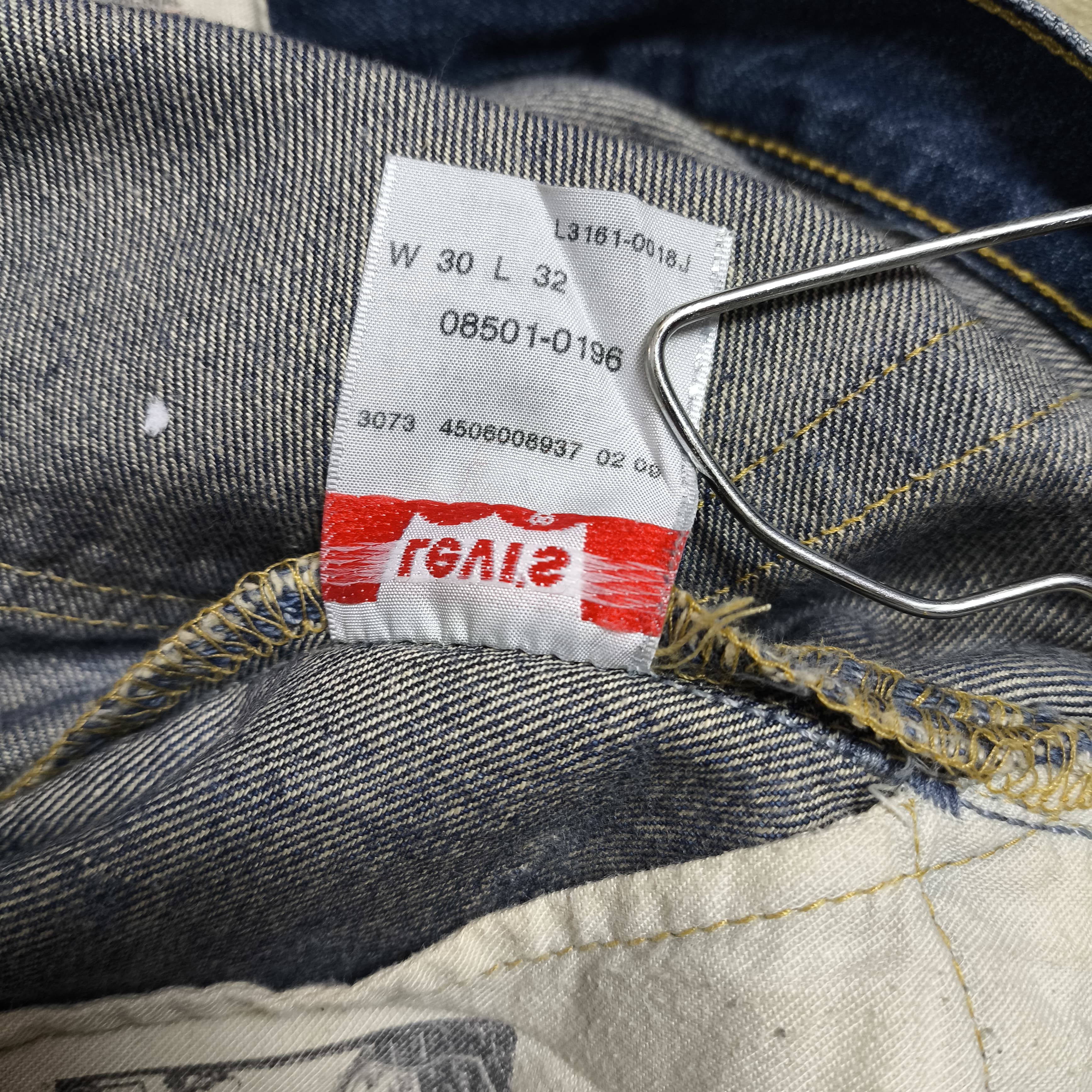 Levi's Vintage Levi's 501 Straight Leg Jeans 3073 Stamped Button Size US 30 / EU 46 - 20 Thumbnail