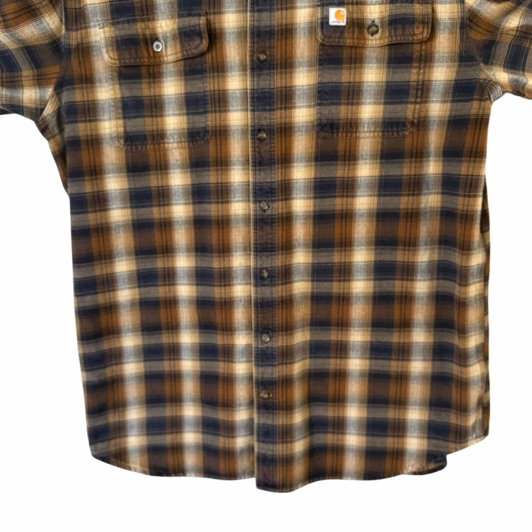Carhartt Carhartt Heavyweight Plaid Flannel Shirt Brown Original-Fit XLT Mens Cotton Size US XL / EU 56 / 4 - 6 Thumbnail