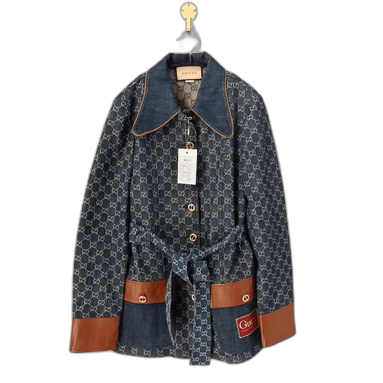 Gucci Gucci Dark Blue Logo Denim Jacket-2508 Size US L / EU 52-54 / 3 - 1 Thumbnail