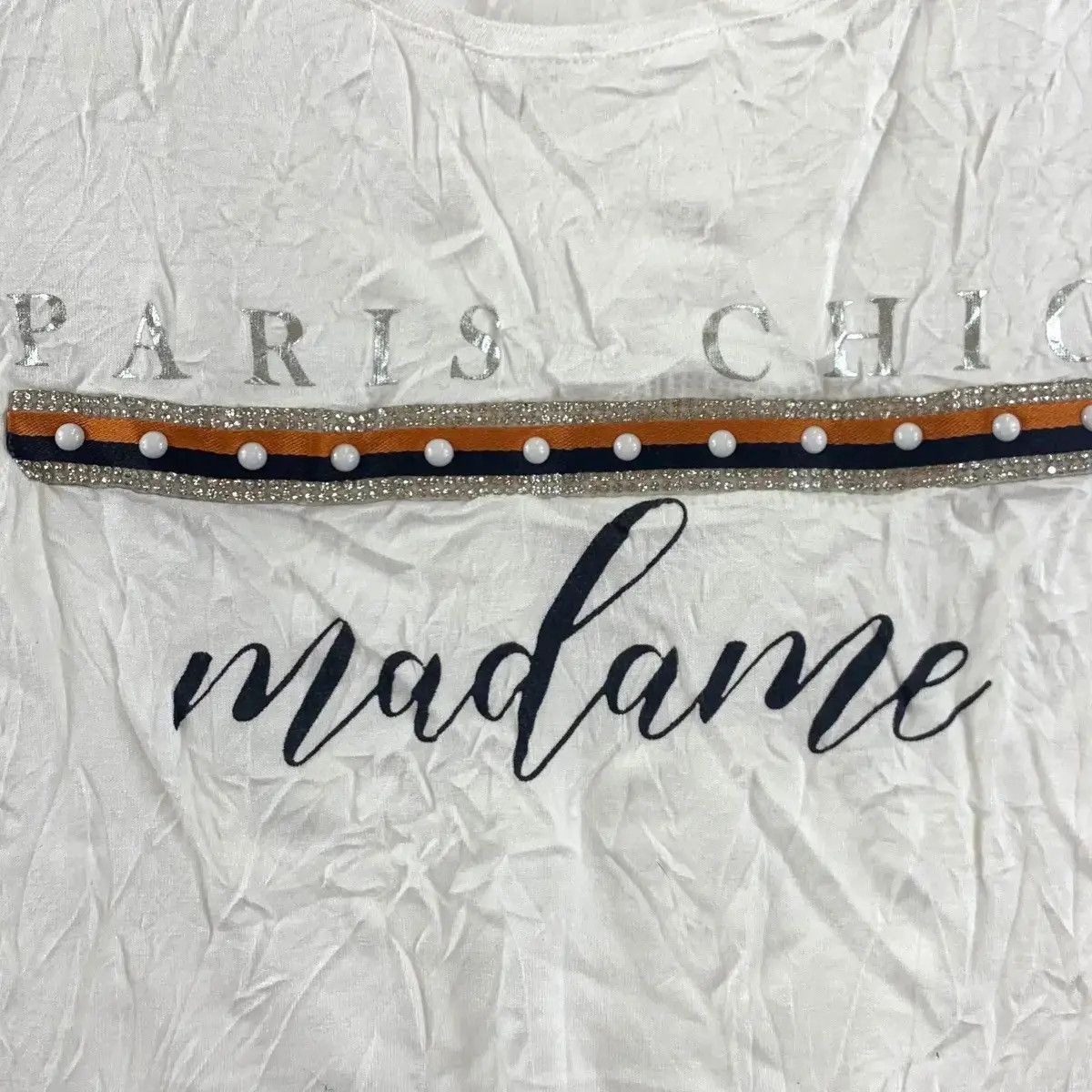 Vintage Vintage MORGAN DE TOI Paris Chic Madame Logo Tee Shirt Top Size S / US 4 / IT 40 - 6 Thumbnail