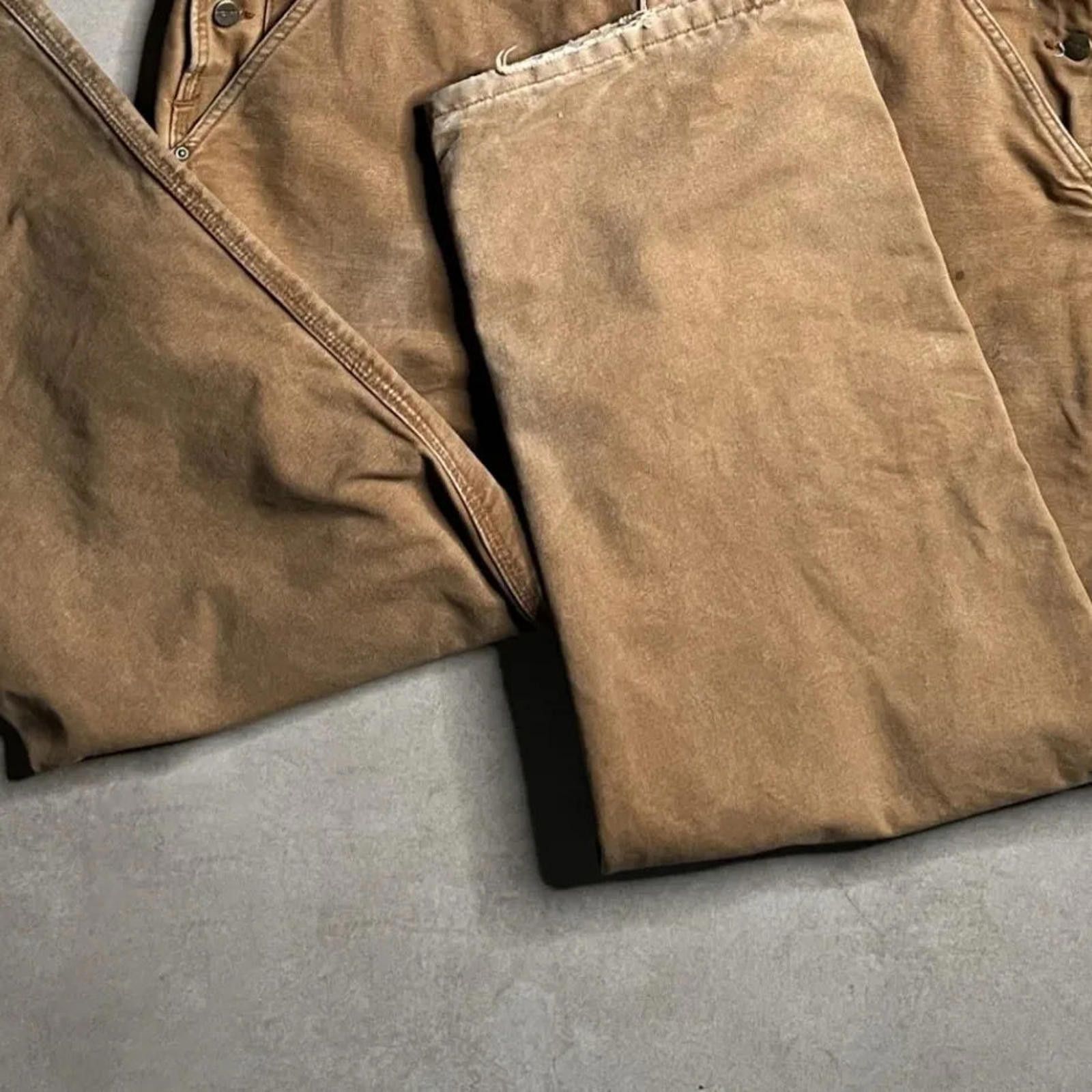 Carhartt Vintage Carhartt Tan Double Knee Overalls - 42x30 Size US 42 / EU 58 - 6 Thumbnail