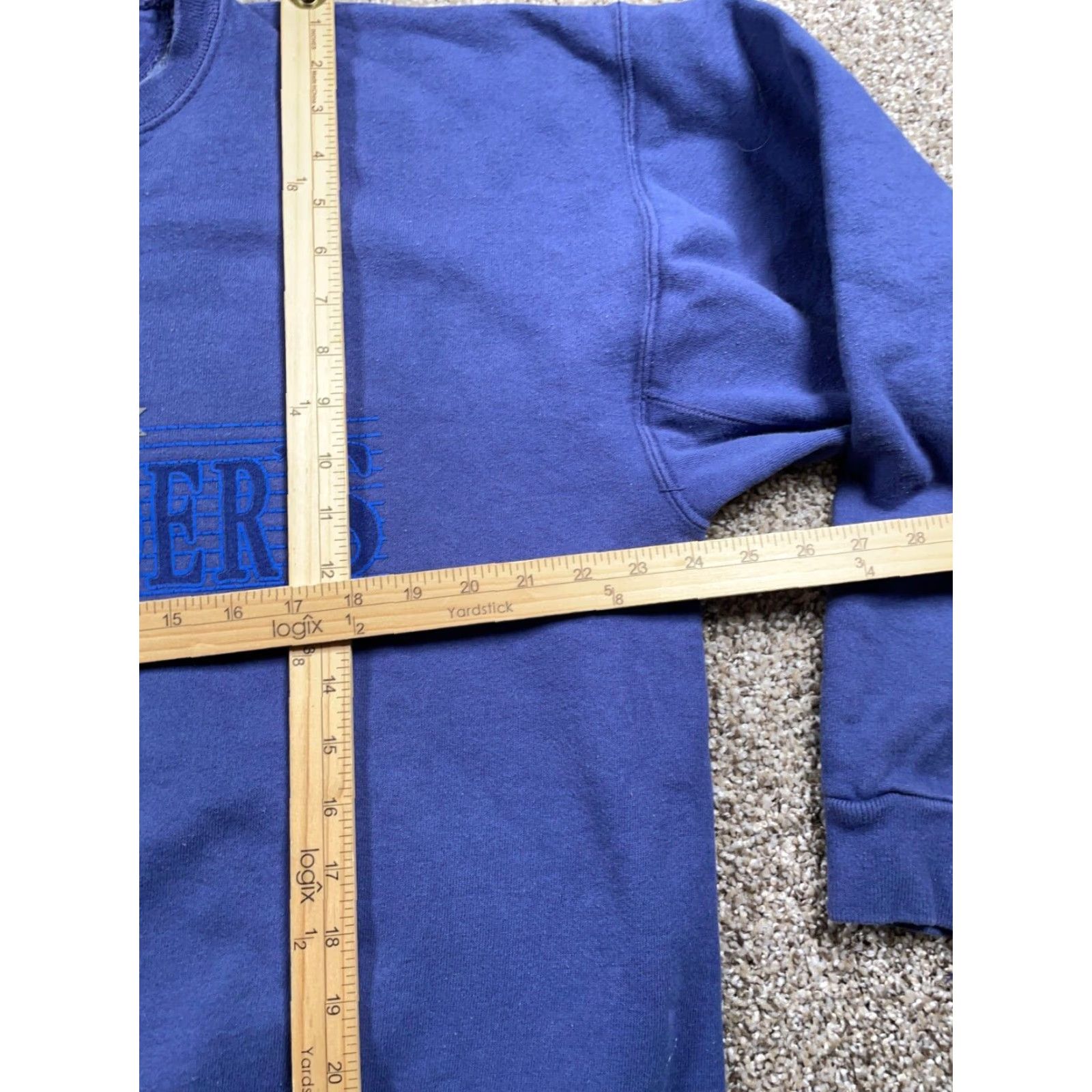 Vintage Vintage VTG Schneider Biergarten Beer Garden Sweatshirt Adult Large Blue 90s German Size US L / EU 52-54 / 3 - 6 Thumbnail