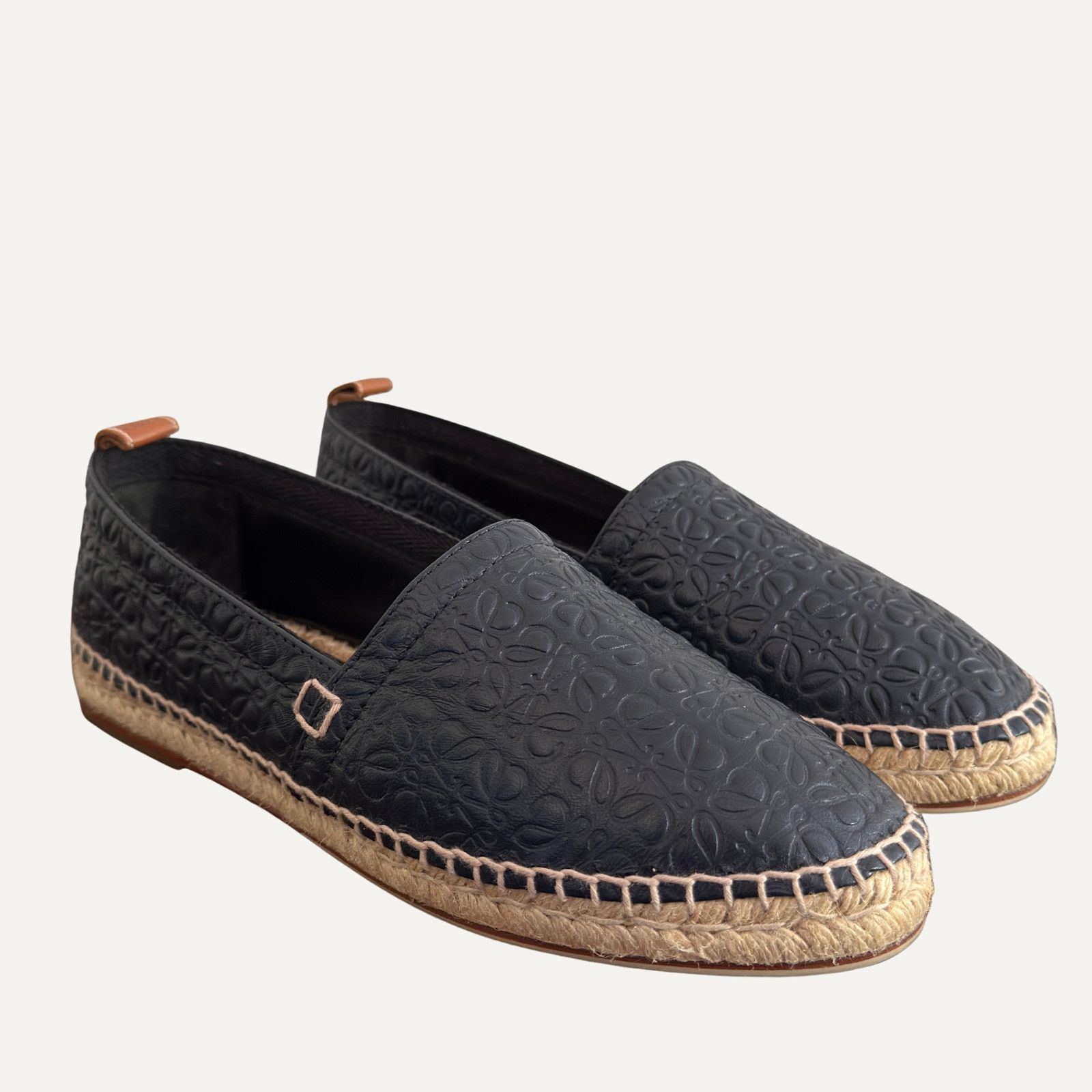 Loewe Loewe Anagram Monogram Leather Espadrilles Navy 43 Size US 10 / EU 43 - 1 Thumbnail