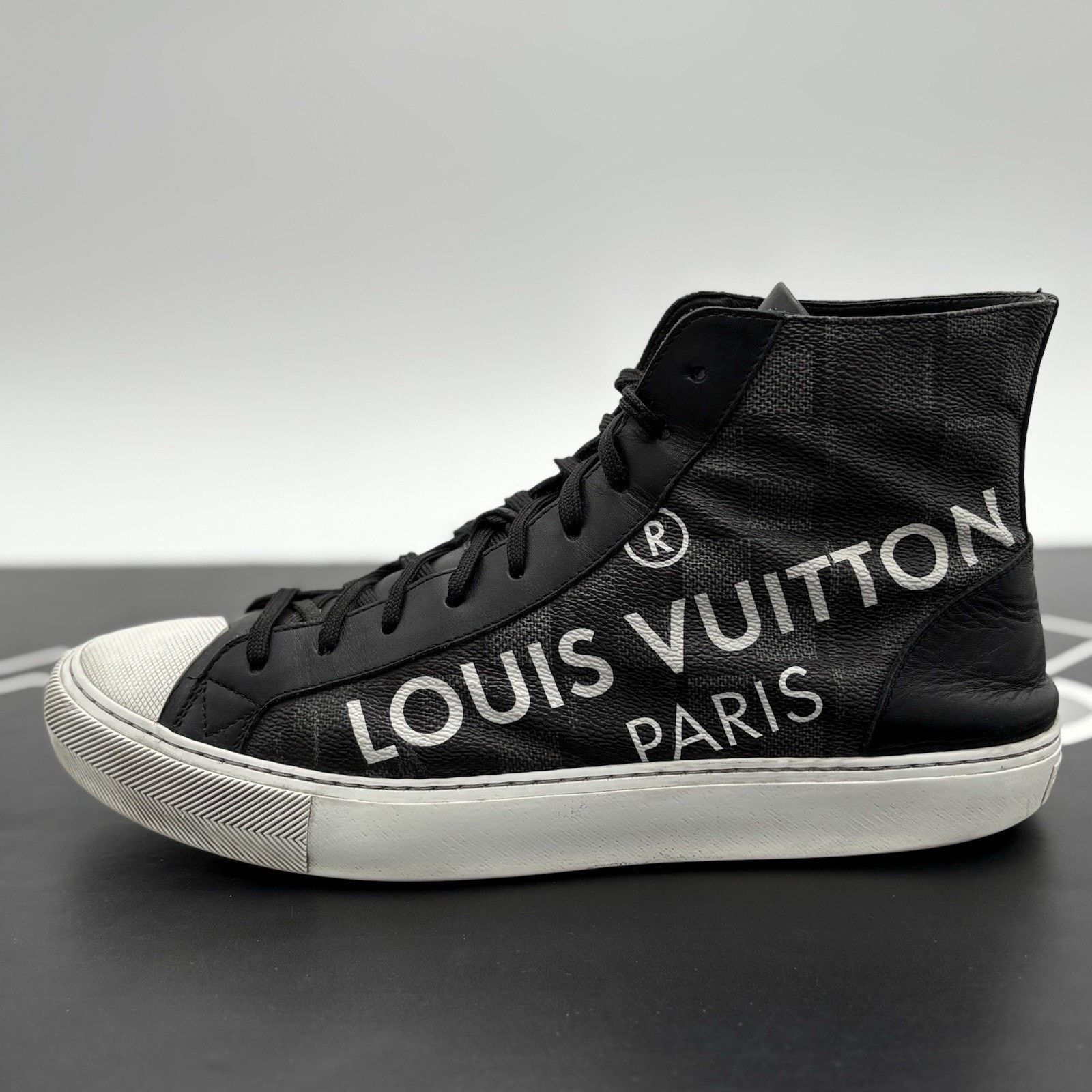 Louis Vuitton Louis Vuitton Tattoo Line High Top Damier Graphite ' Black ' Size US 8 / EU 41 - 8 Thumbnail