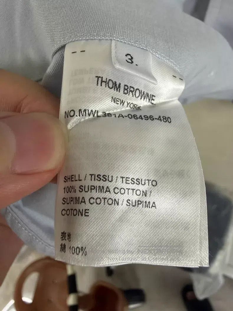 Thom Browne Thom Browne Blue Sleeve Patch Shirt Size US L / EU 52-54 / 3 - 4 Thumbnail