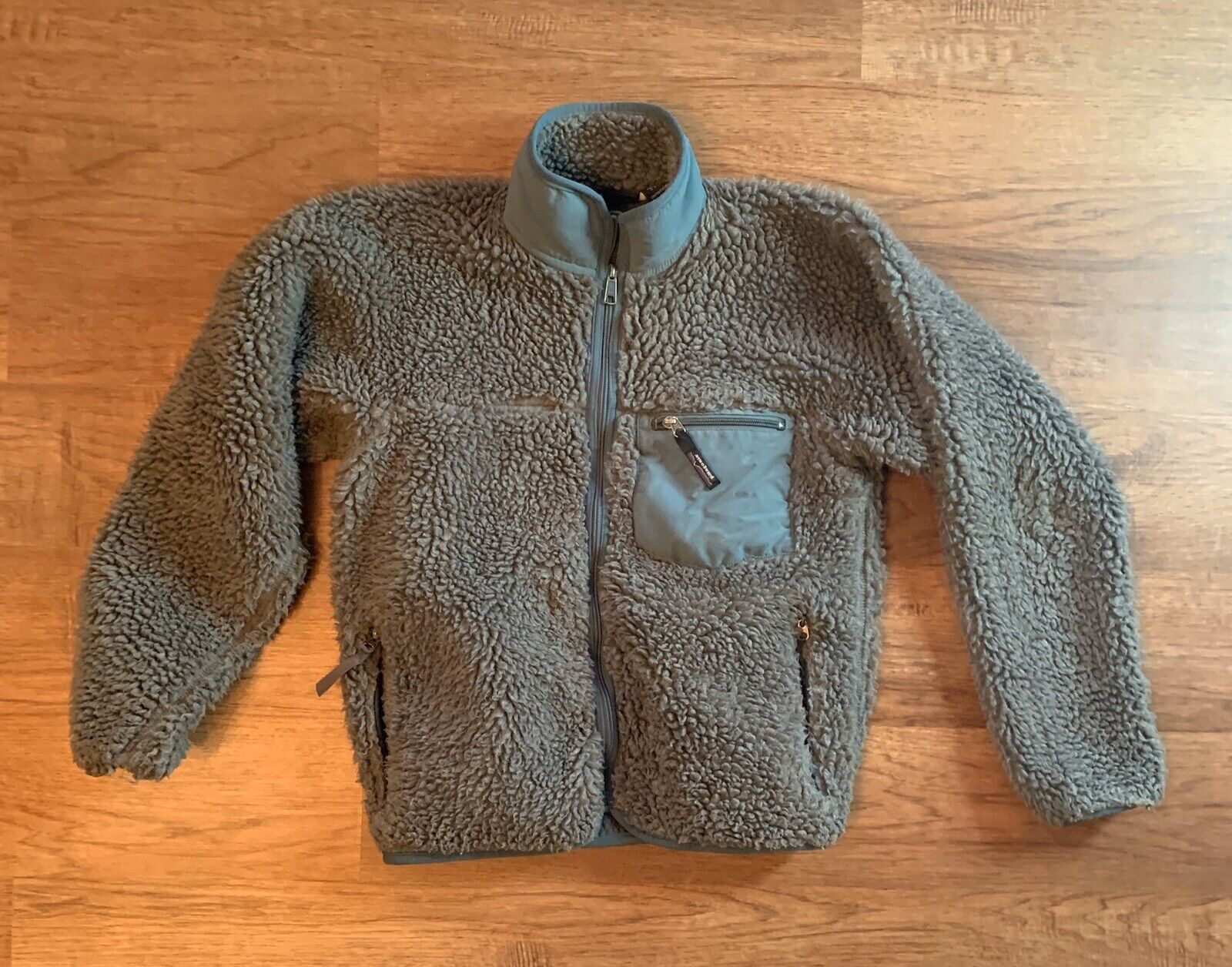 image of 2001 Patagonia Deep Pile Retro X Fleece Jacket Xs Charcoal in Grey, Men's