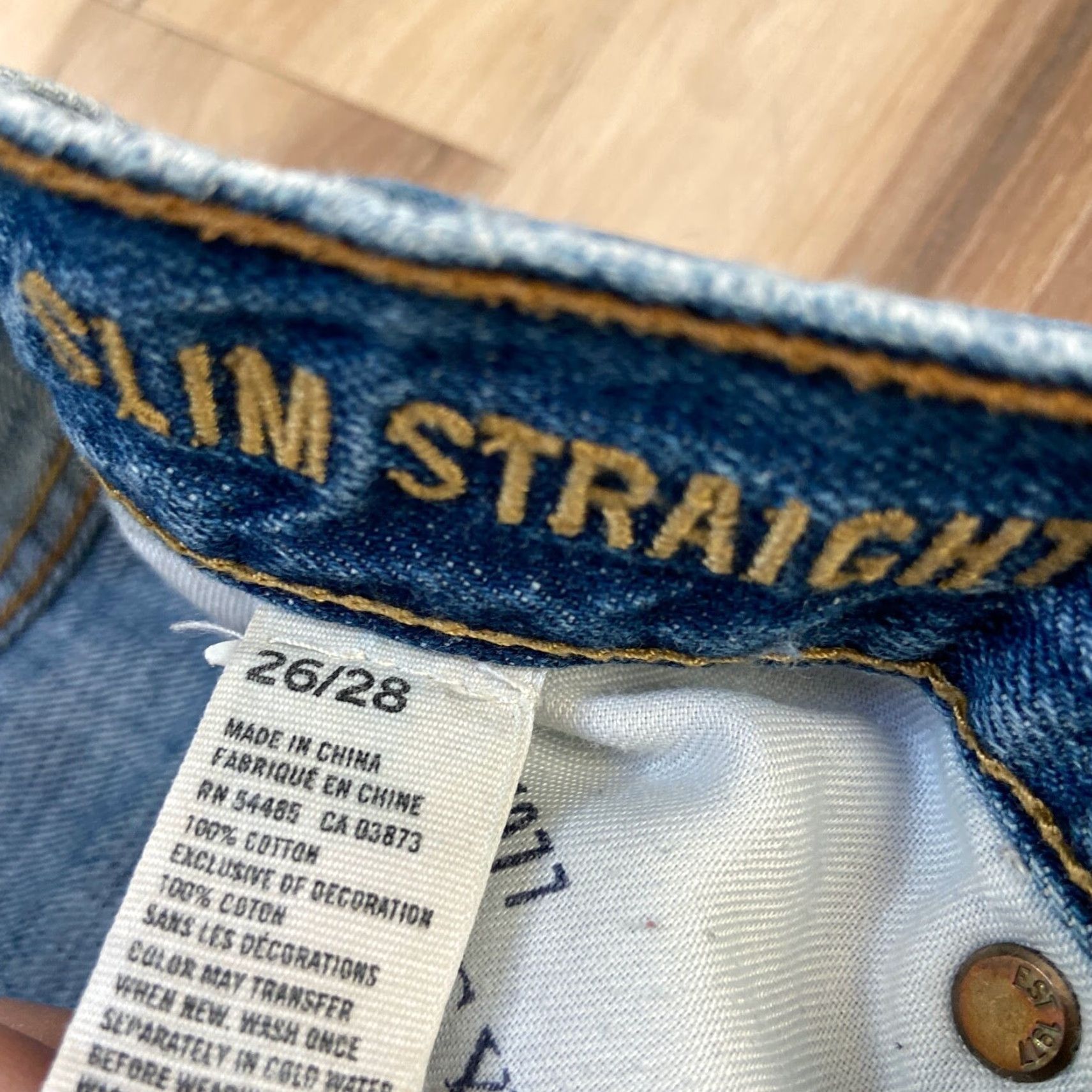 American Eagle Outfitters American Eagle Outfitters Slim Straight Jeans 26/28 Denim Blue Mens Jeans Slim Straight Zip 26 Inseam 28 Size US 26 / EU 42 - 3 Thumbnail