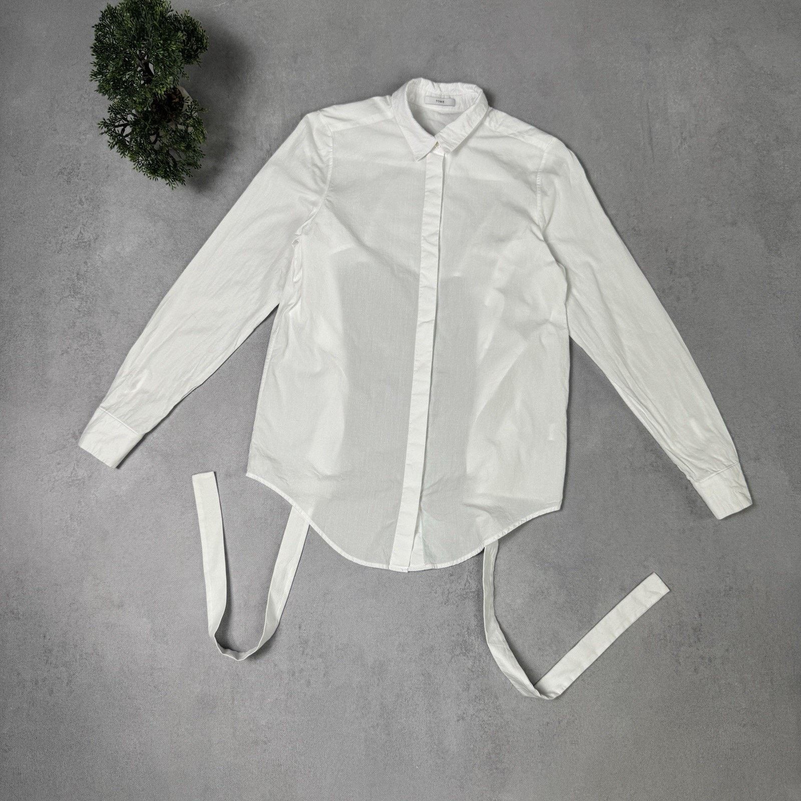 Vintage Tome White Women Shirt Button Up Open Back Size 2 Size XS / US 0-2 / IT 36-38 - 1 Thumbnail