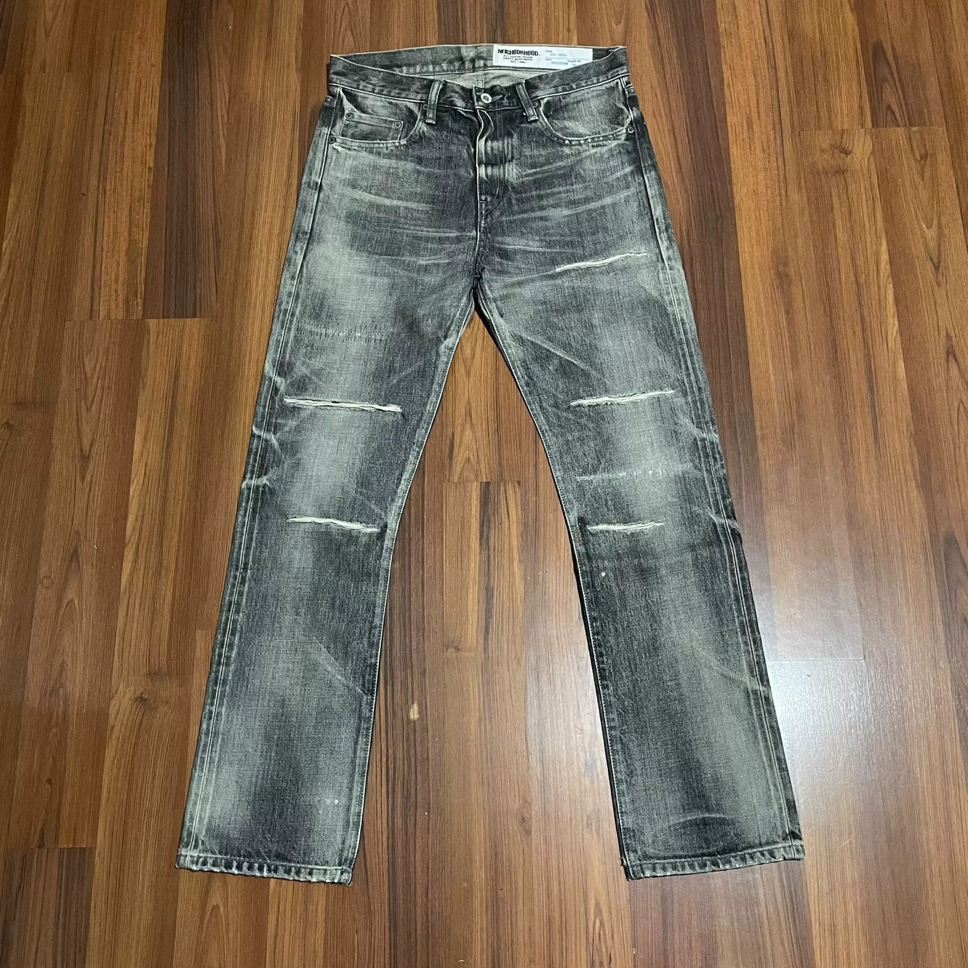 Neighborhood NEIGHBORHOOD 19SS MID Slash Patch Jeans Size US 35 - 1 Thumbnail