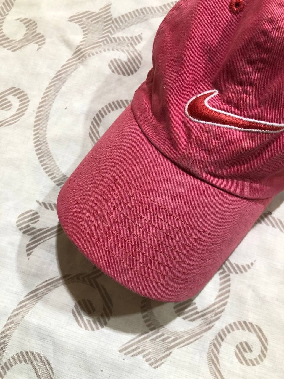 Nike Nike Mini Swoosh Embroidered Pink Washed Dad Cap Hat Size ONE SIZE - 18 Thumbnail