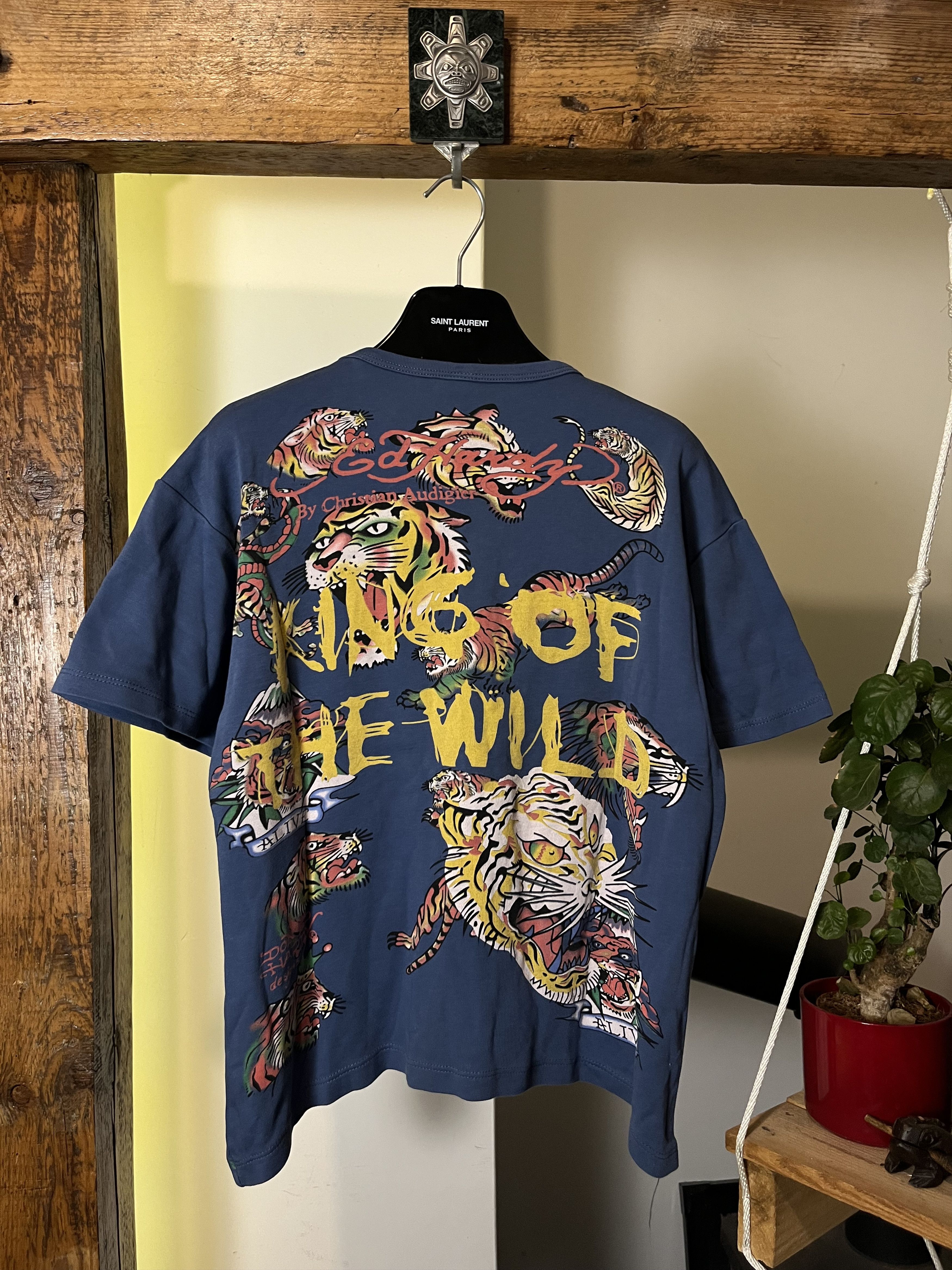 Christian Audigier × Ed Hardy × Vintage Ed hardy by Christian Audigier Skull Tiger Tattoo Guns Tee Size US M / EU 48-50 / 2 - 2 Thumbnail