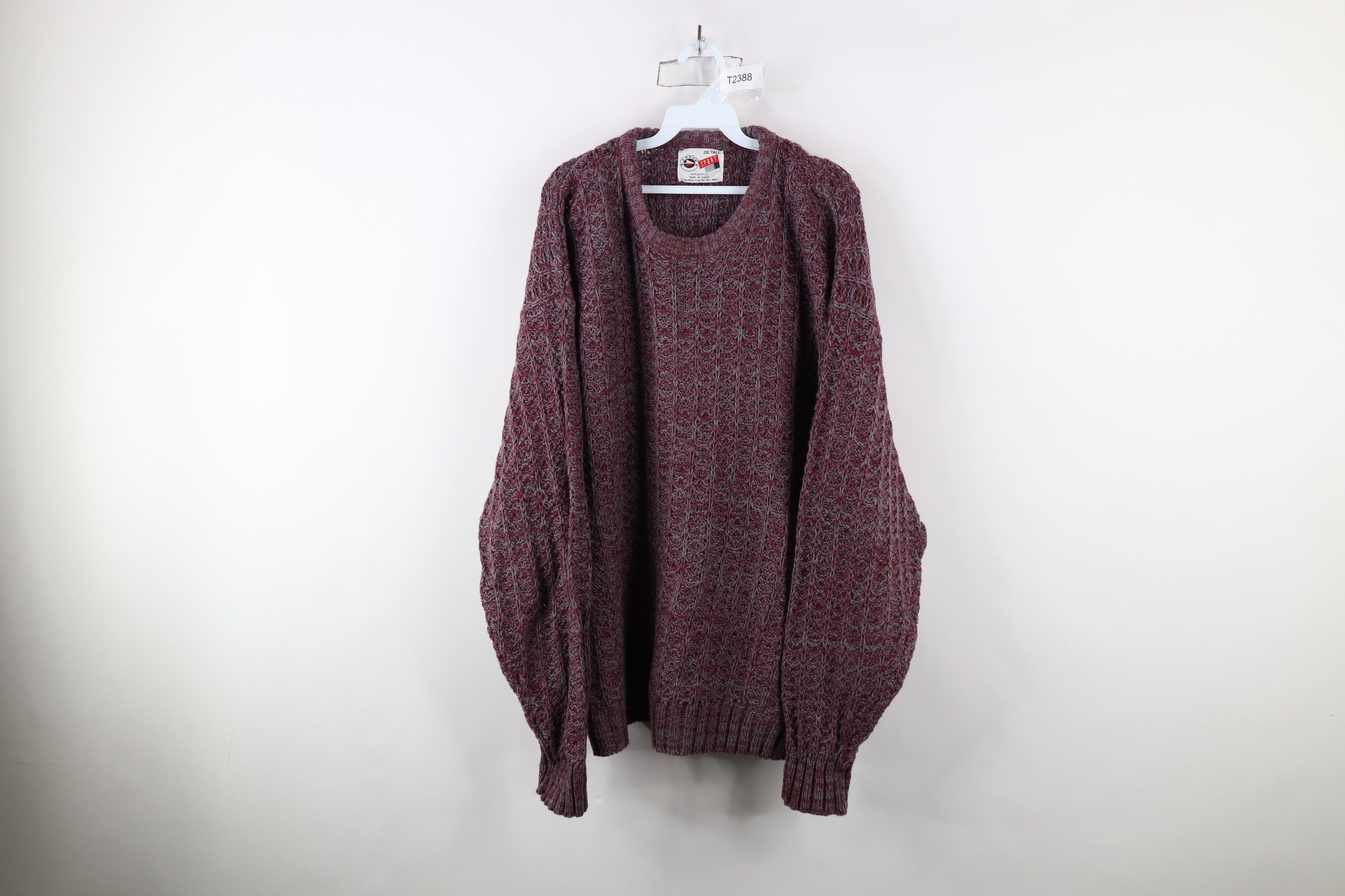 Vintage Vintage 90s Streetwear Chunky Ribbed Knit Crewneck Sweater Size US XXL / EU 58 / 5 - 1 Thumbnail