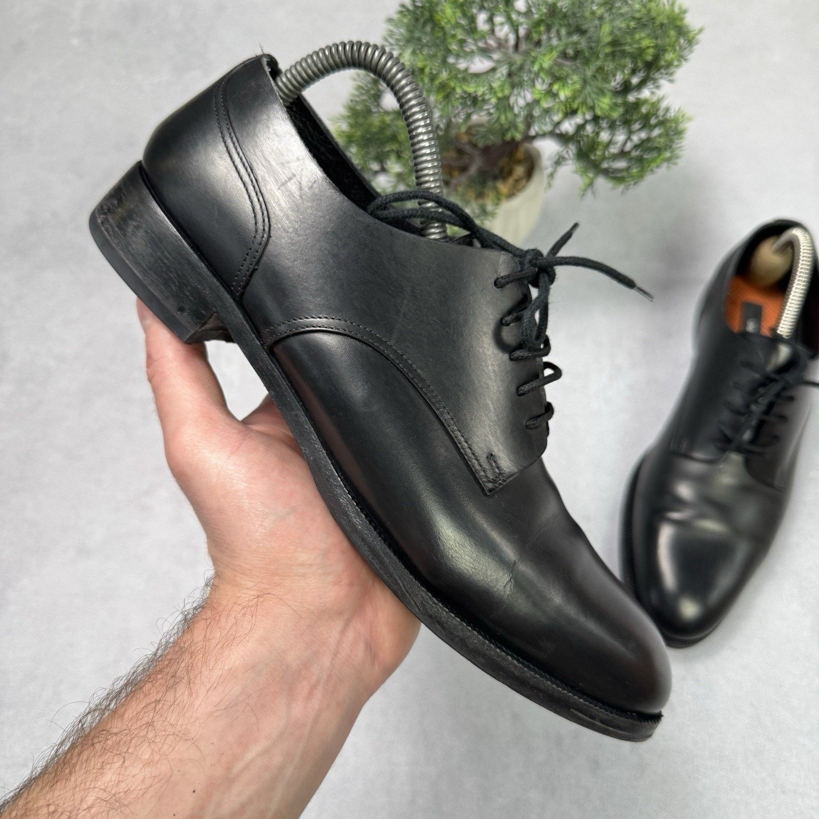 Dsquared2 Dsquared2 Men Derby Oxford Shoes Size EU 39 US 6 Black Size US 6 / EU 39 - 4 Thumbnail
