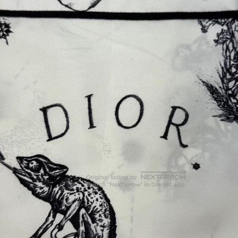 Dior Dior Black and white plant animal logo mulberry silk short Size XS / US 0-2 / IT 36-38 - 7 Thumbnail