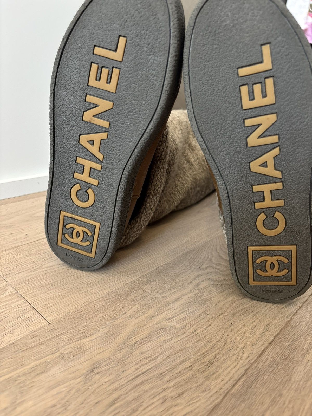 Chanel Chanel Rare Women’s High Wool And Leather Boots Size US 6 / IT 36 - 5 Thumbnail