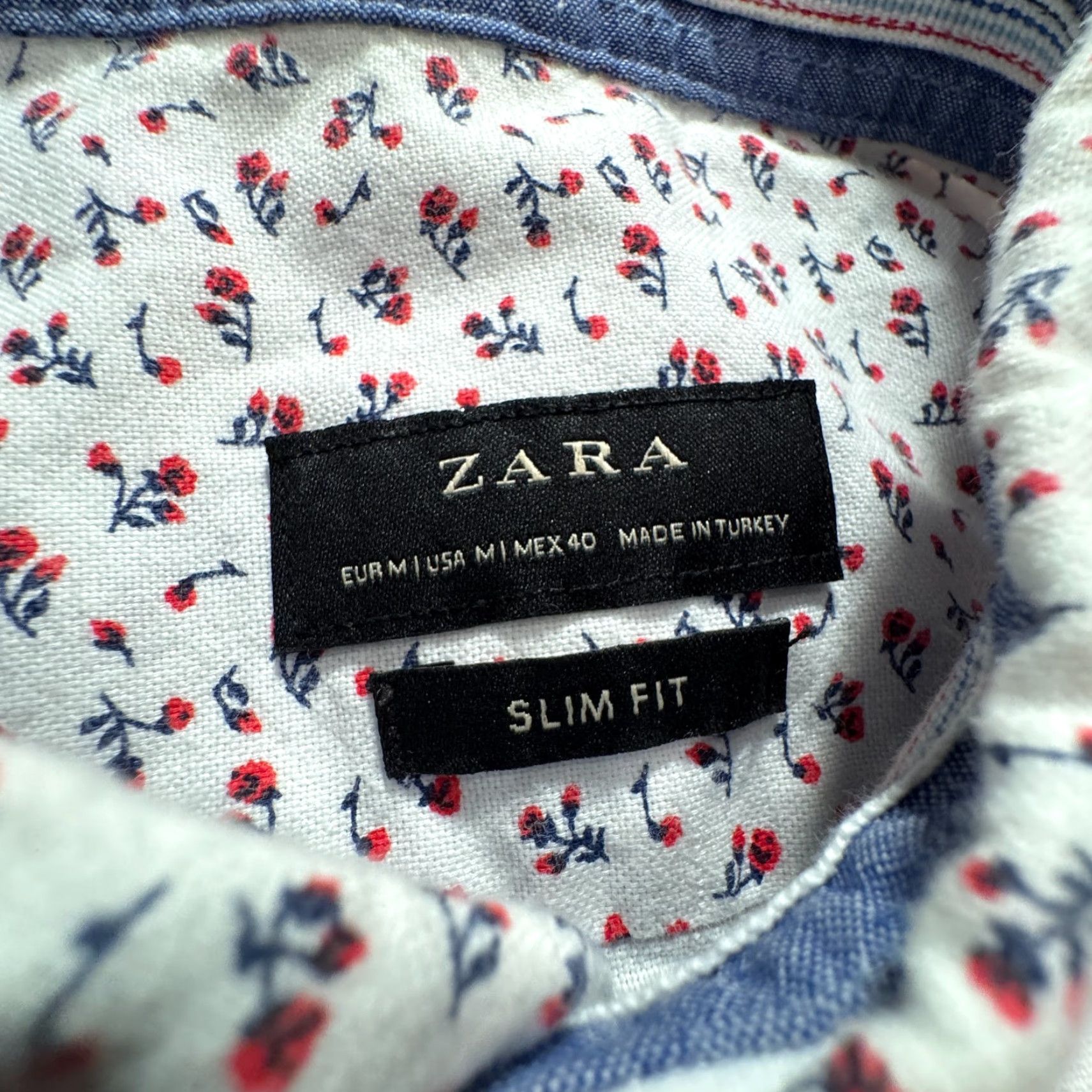 Zara Zara Shirt Mens Medium Short Sleeve Button Up Floral Slim Preppy Multicolor Cotton Knit Casual Summer 90s Floral Zara Mens Shirt Size US M / EU 48-50 / 2 - 3 Thumbnail