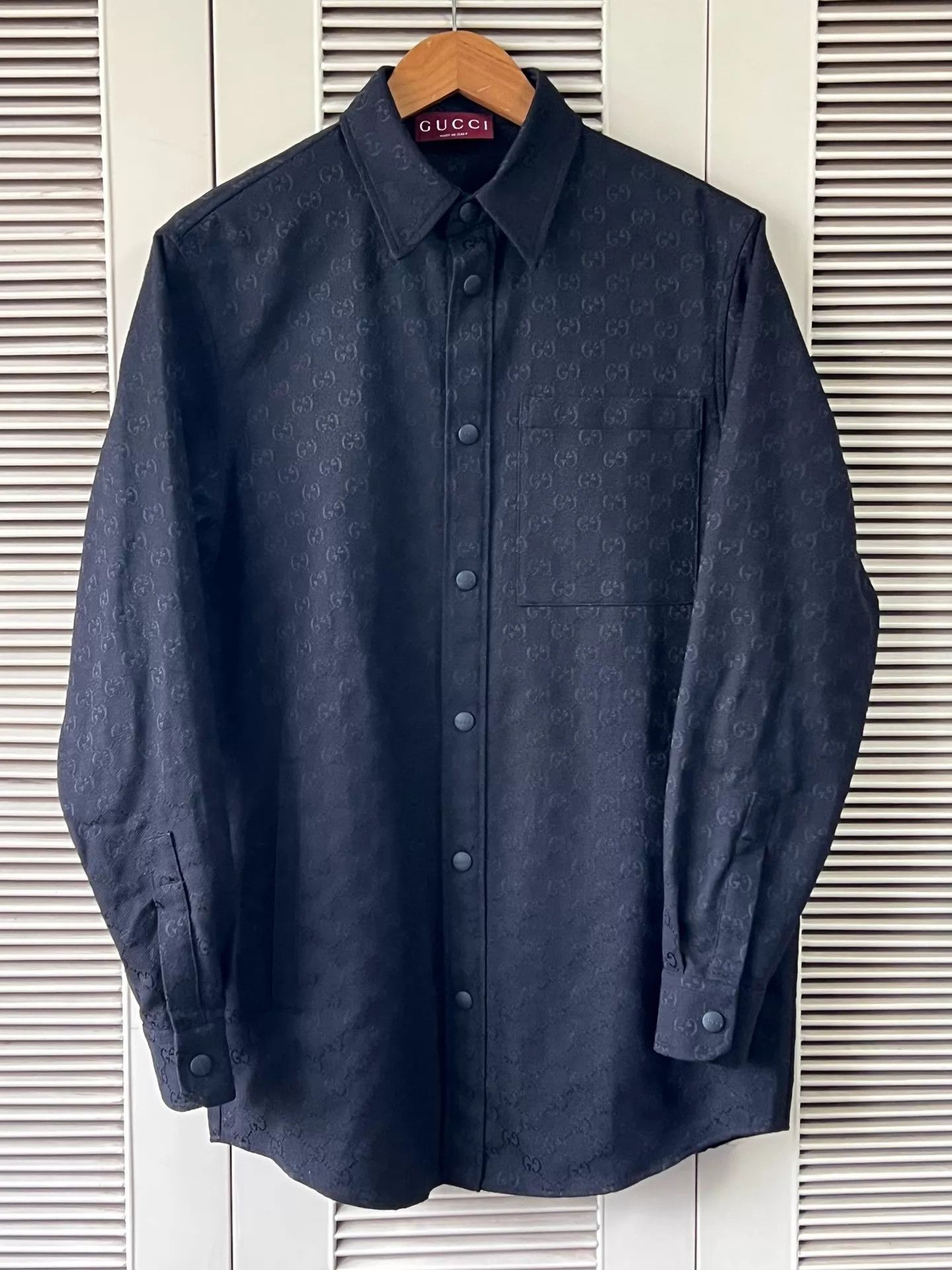 Gucci Gucci Men's Monogram Collared Shacket 42 Size US XS / EU 42 / 0 - 1 Thumbnail