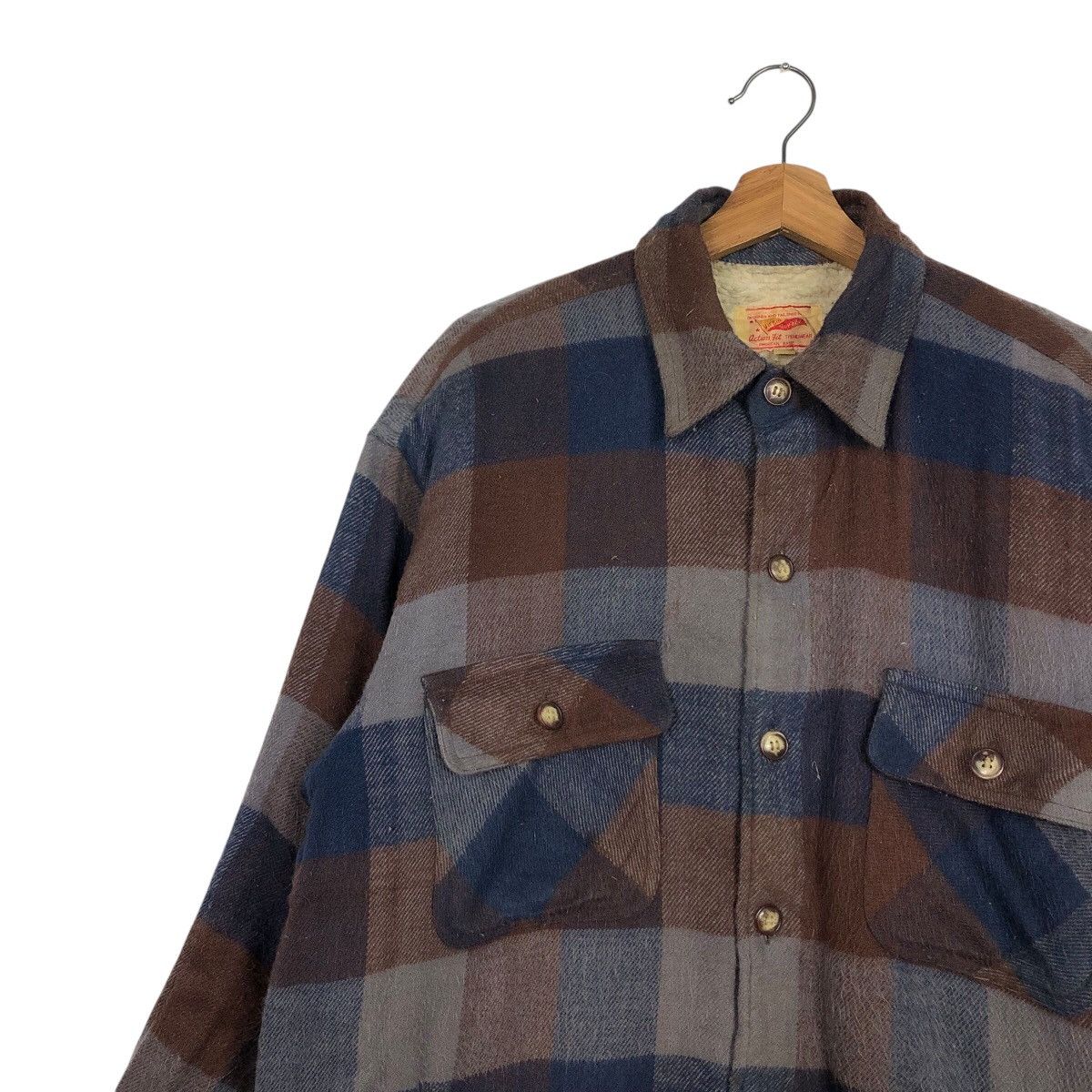 Japanese Brand 📌Vintage Wool Blanket Jacket Tartan Design Virgin Voyage Size US L / EU 52-54 / 3 - 8 Thumbnail