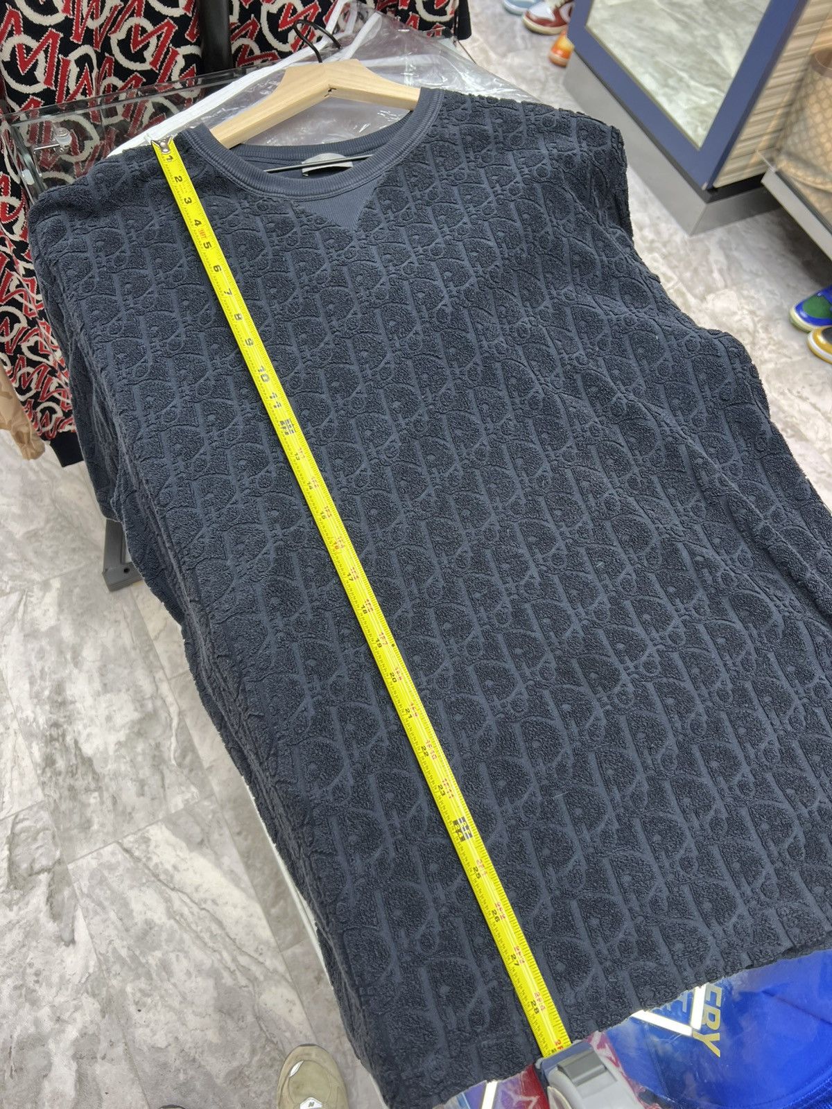 Dior Dior Navy Oblique Towel Tee Size US XXL / EU 58 / 5 - 9 Thumbnail