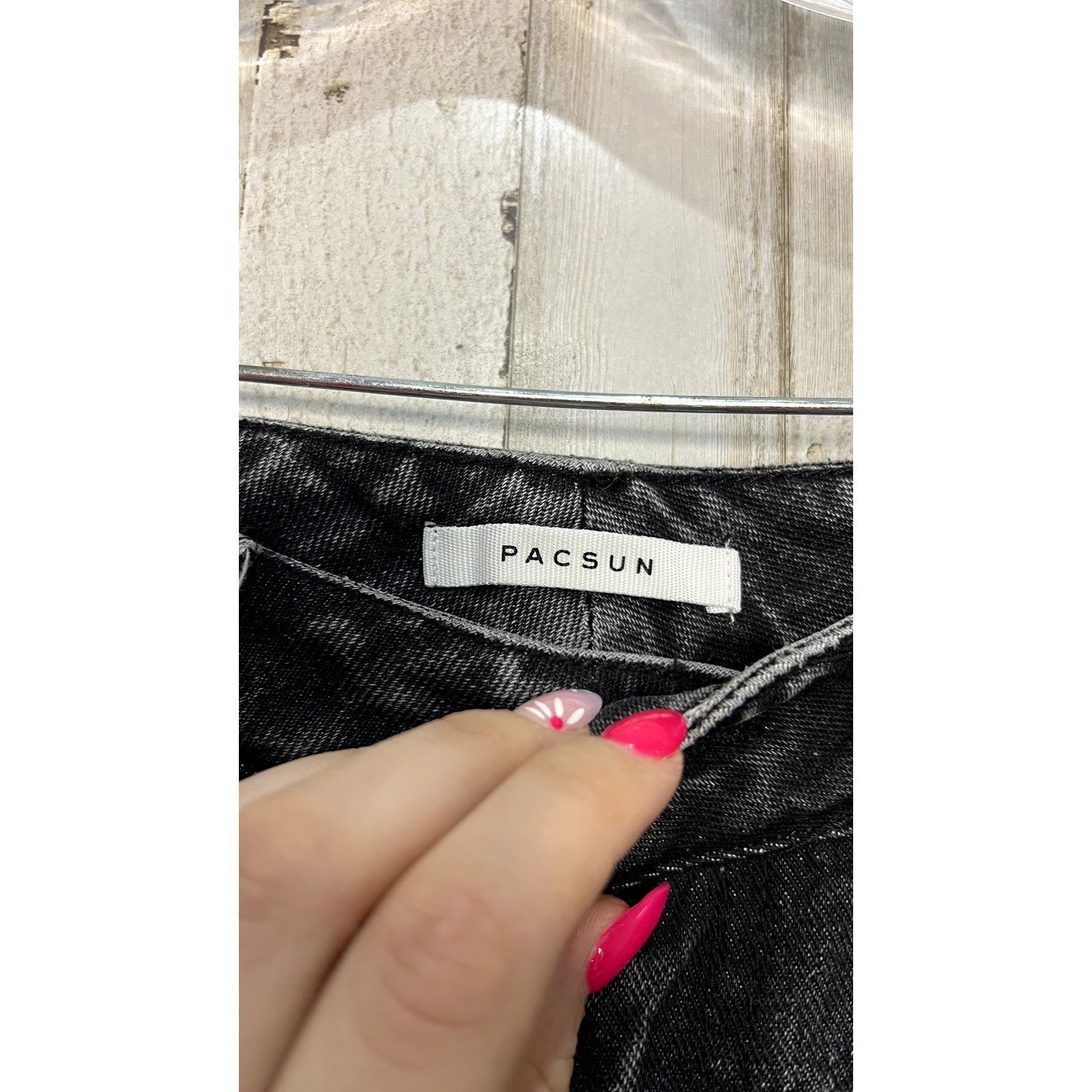 Pacsun Pacsun Women's Black High-Rise Straight-Leg Mom Jeans Size 25" / US 0 / IT 36 - 2 Thumbnail