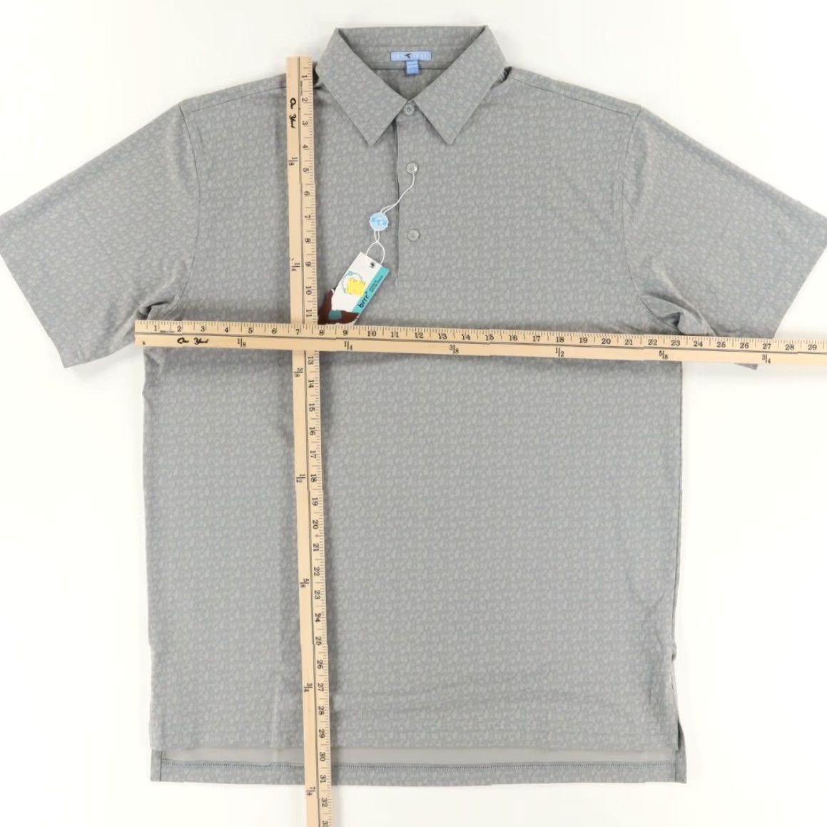 Vintage Genteal Polo Shirt Men L Gray Brrr Printed Animal High Stretch All Over Print Relaxed Fit Shirt Size US L / EU 52-54 / 3 - 3 Thumbnail