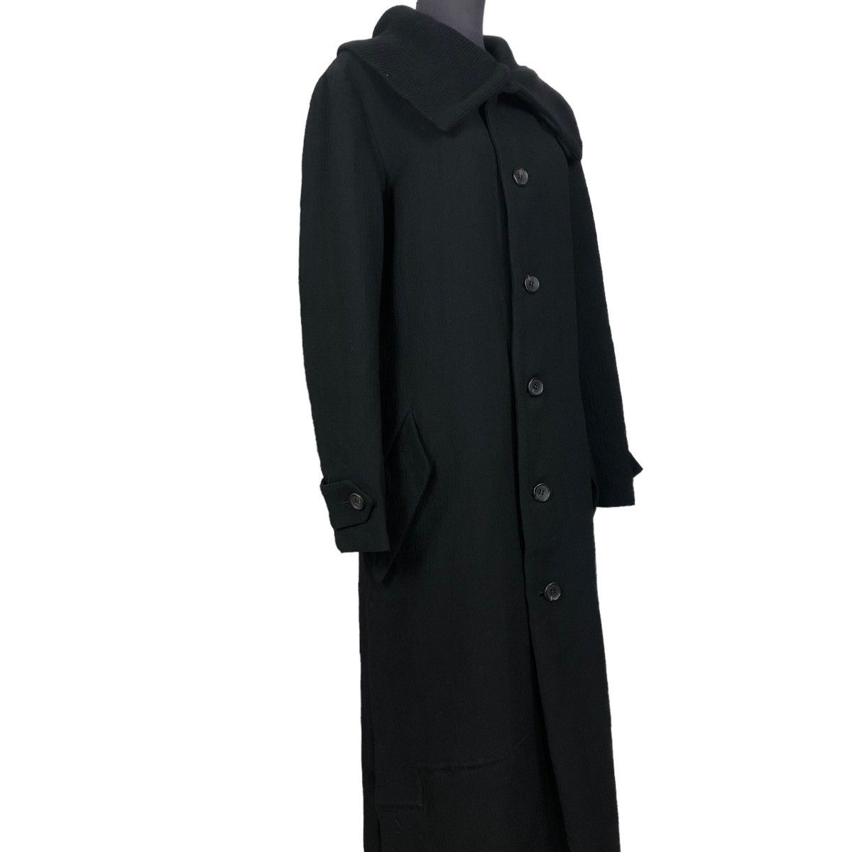 Yohji Yamamoto Vintage 90s Y’s Yohji Yamamoto Large Collar Wool Overcoat Size M / US 6-8 / IT 42-44 - 7 Thumbnail