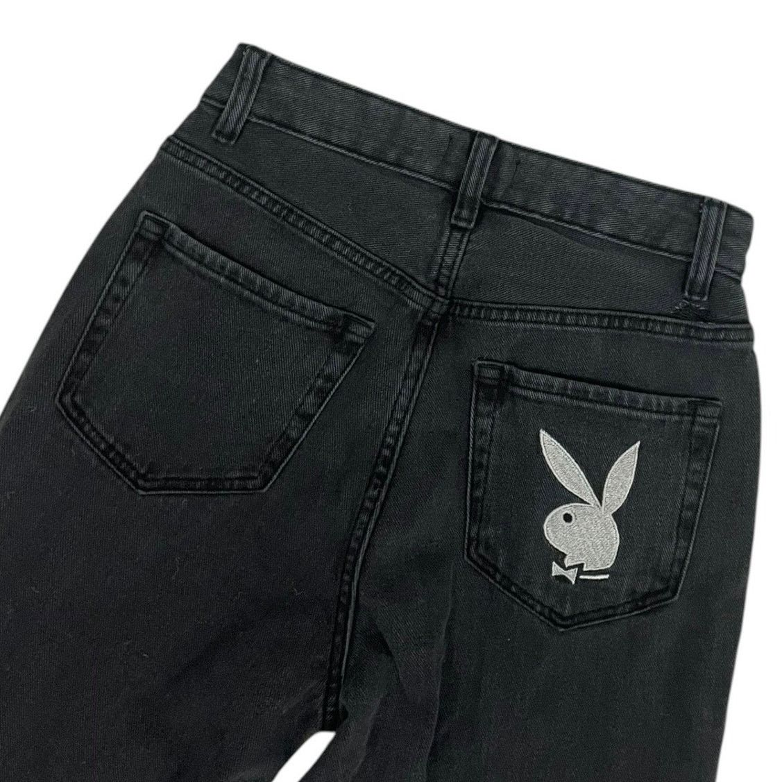 Playboy Playboy by PacSun Embroidered High Rise Wide Leg Jeans Size 25" / US 0 / IT 36 - 6 Thumbnail