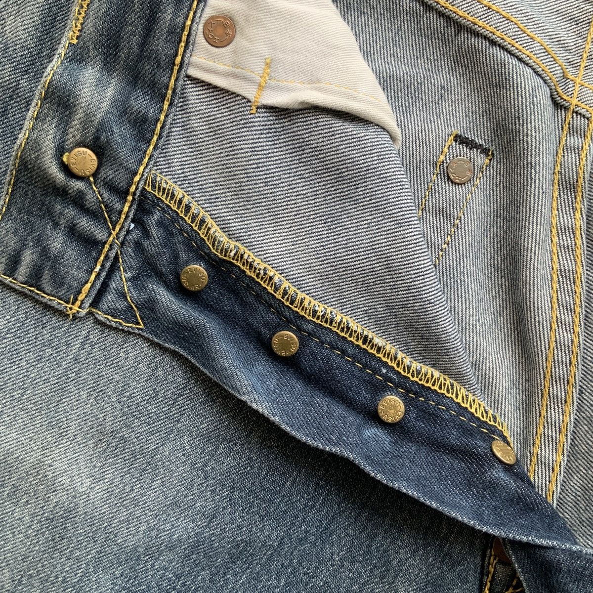 Evisu × Japanese Brand EVISU DOWLUCK EMBROIDERED SELVEDGE JEANS Size US 26 / EU 42 - 17 Thumbnail