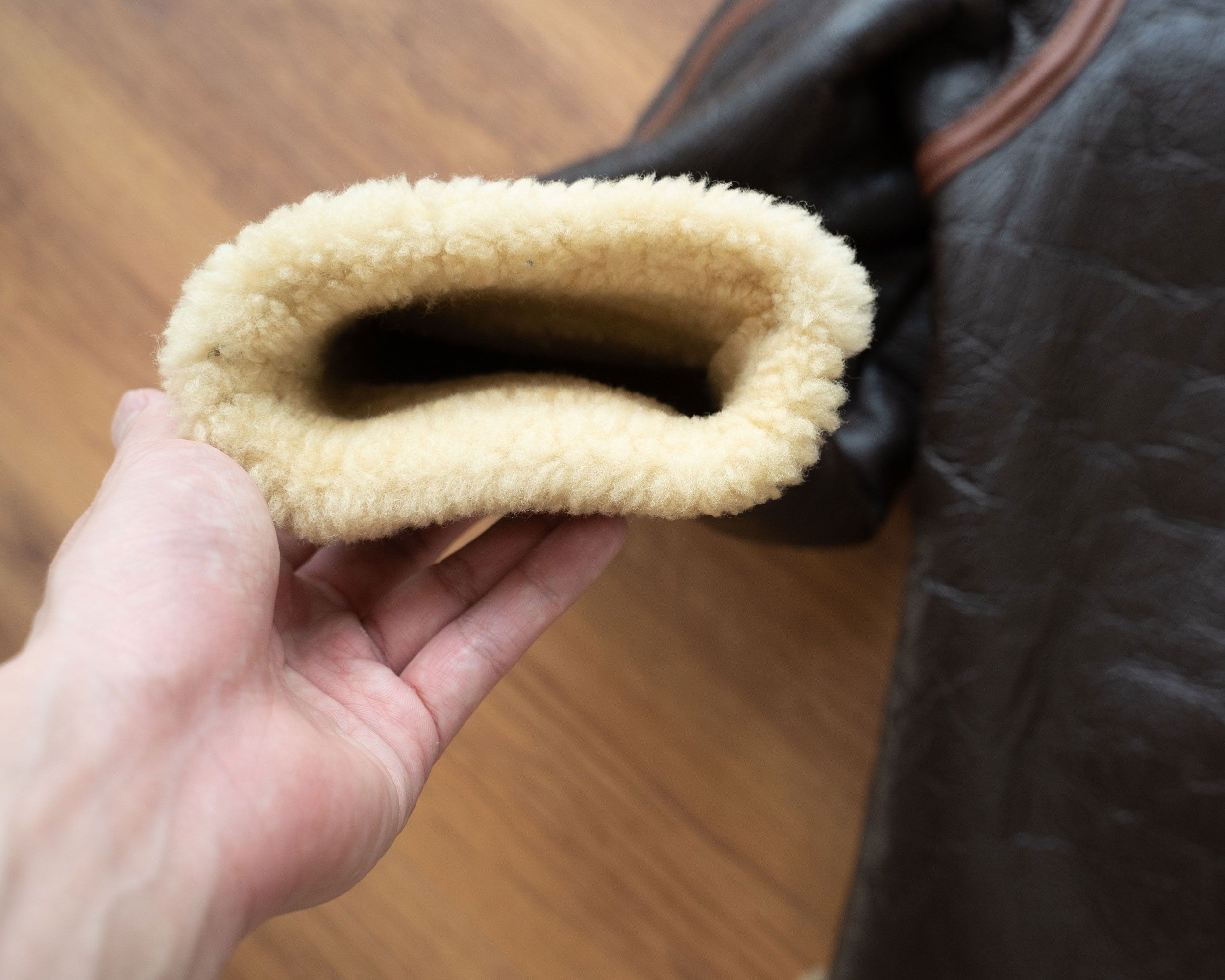 The Real McCoy's Real Mccoys D-1 Shearling Leather Flight Jacket Size US M / EU 48-50 / 2 - 7 Thumbnail