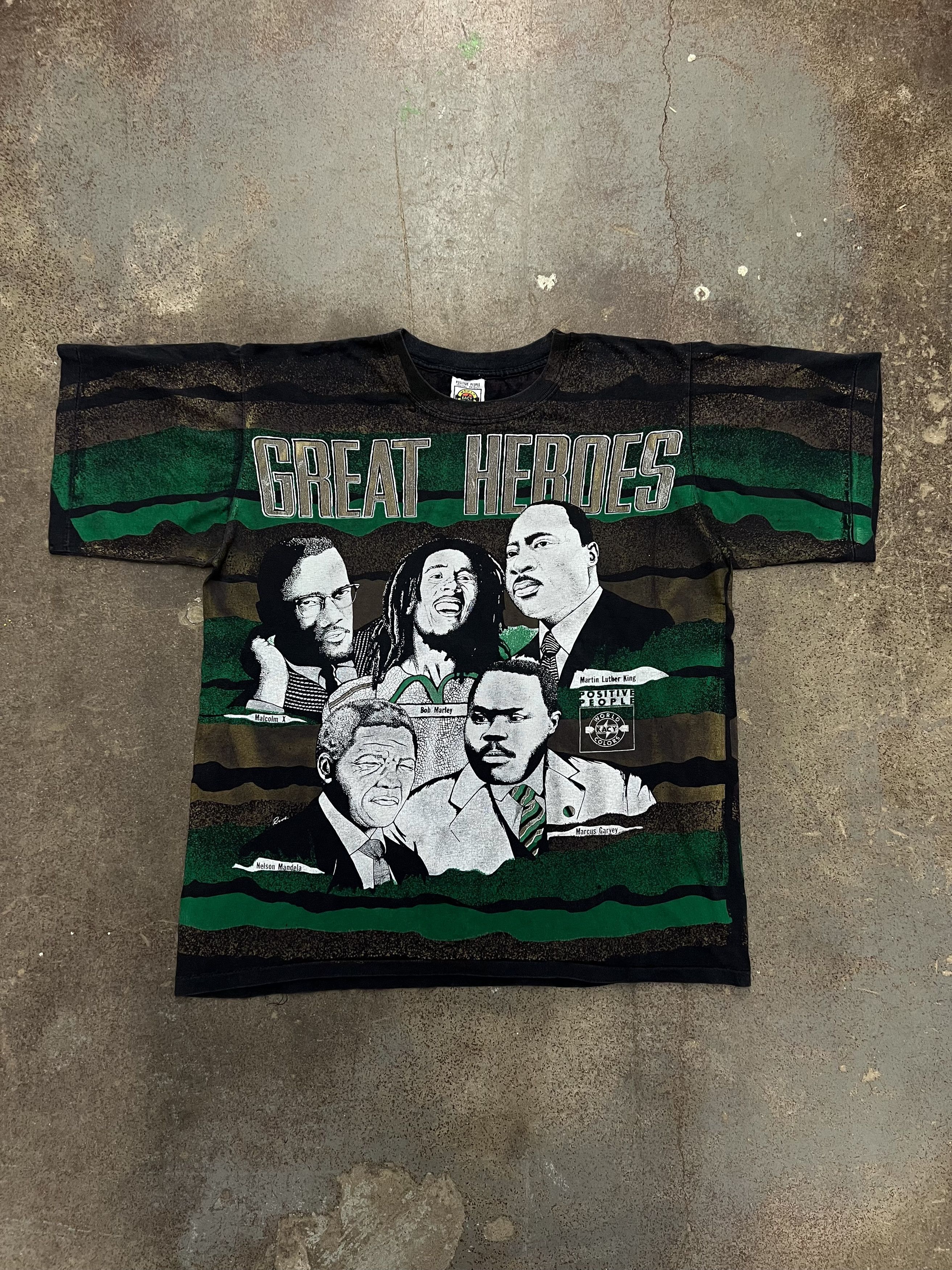 Vintage VTG 1990's Great Heroes Black History All Over Print T-Shirt Size US XL / EU 56 / 4 - 1 Thumbnail