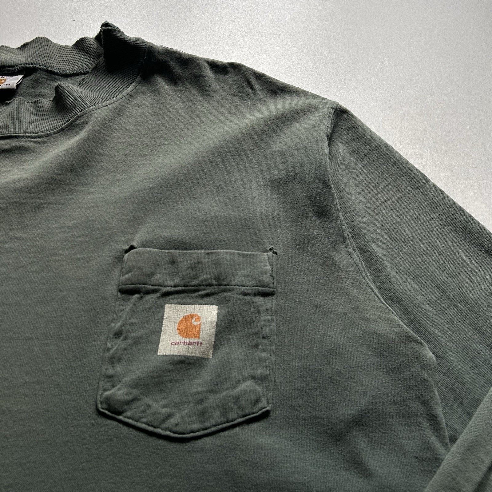 Carhartt Vintage 90s Carhartt Pocket T Shirt Longsleeve Mock Neck XXL Size US XXL / EU 58 / 5 - 4 Thumbnail