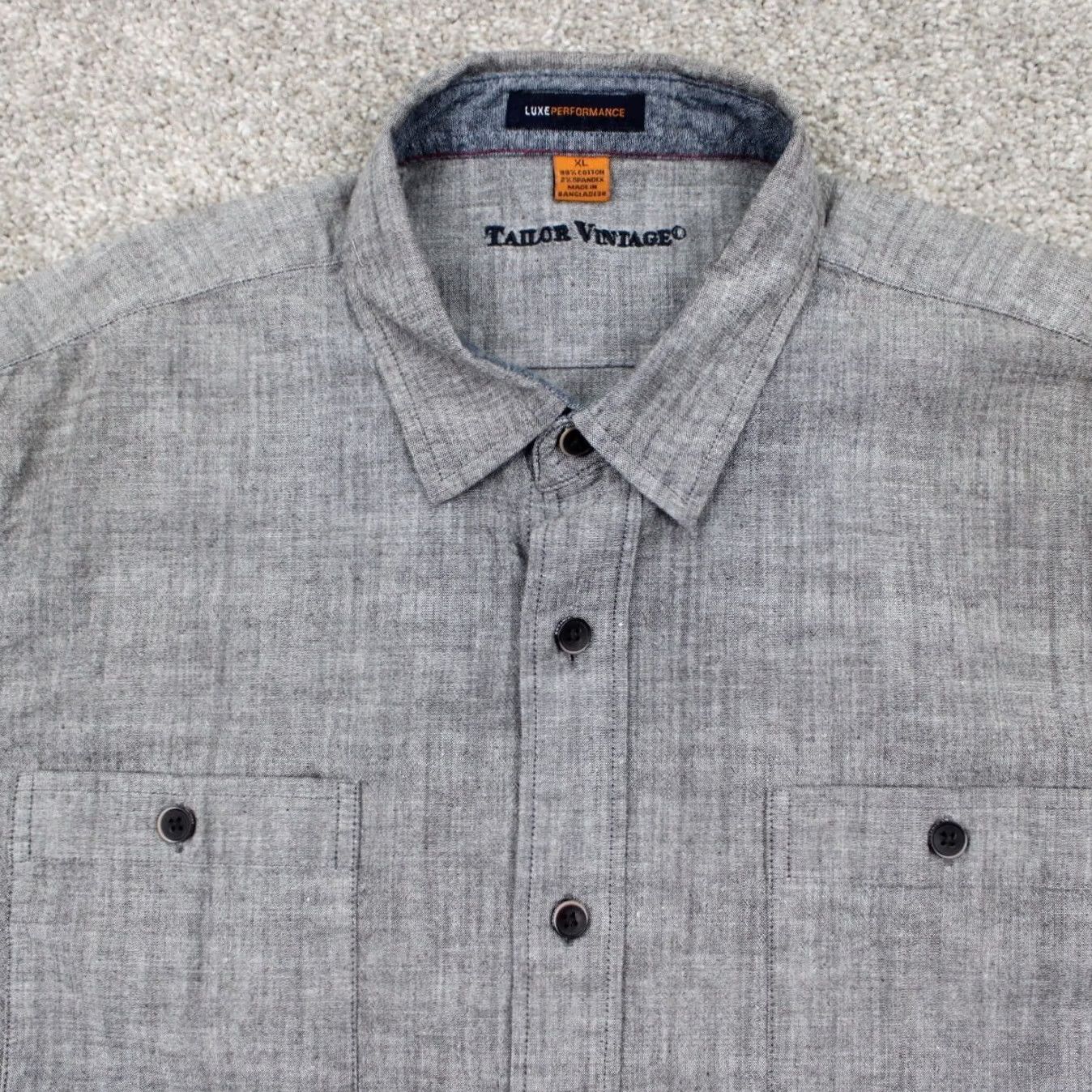 Vintage Tailor Vintage Shirt Adult XL Gray Long Sleeve Button-Up Shirt Size US XL / EU 56 / 4 - 5 Thumbnail