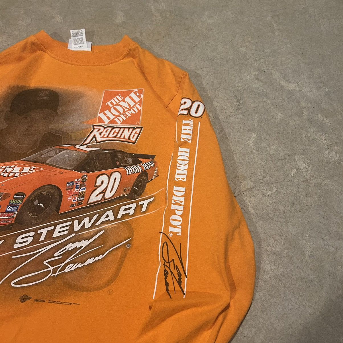 NASCAR × Vintage Crazy Vintage Y2K Nascar Tony Stewart Home Depot Racing Tee Size US L / EU 52-54 / 3 - 4 Thumbnail