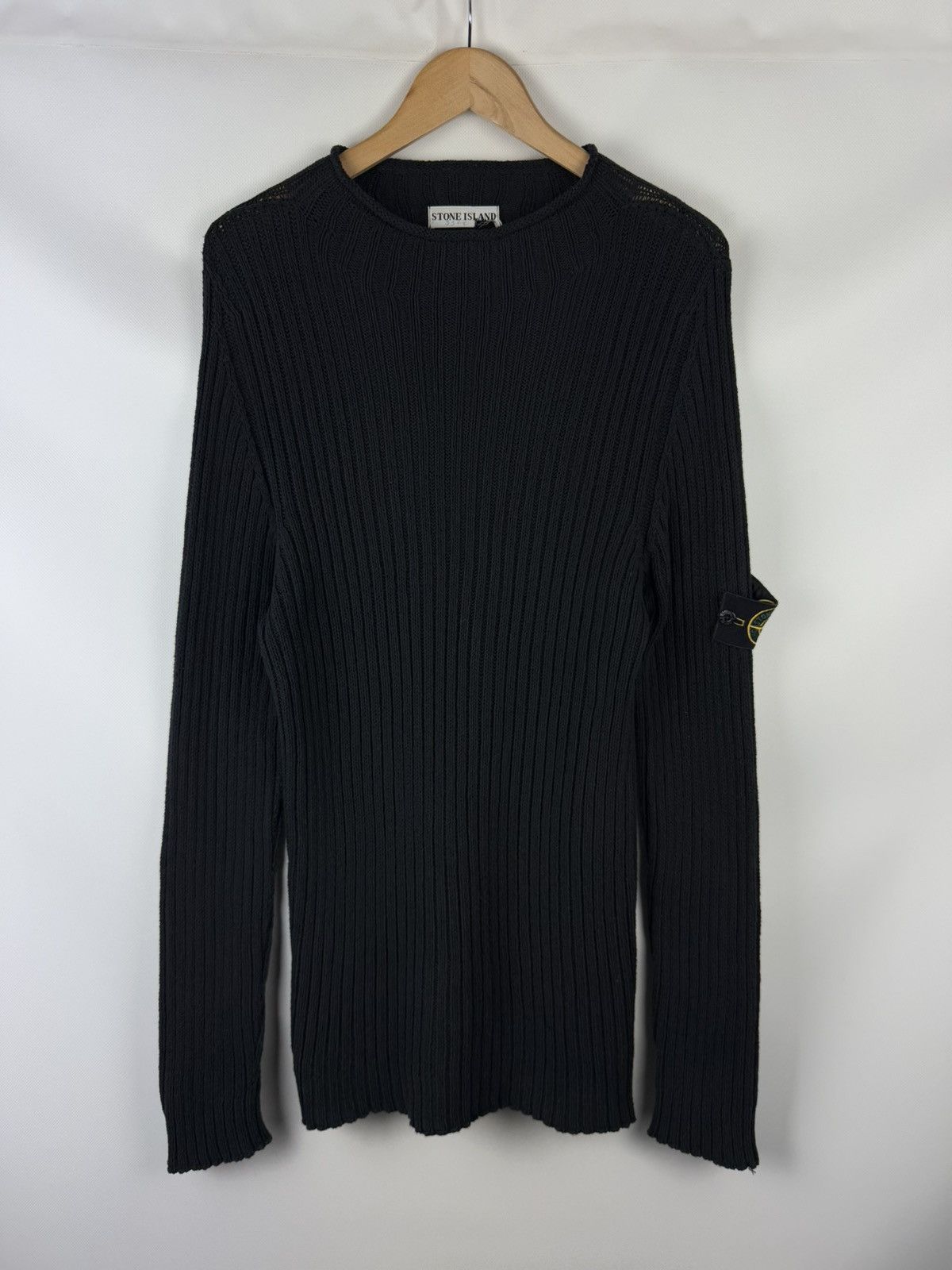 Stone Island Vintage Wool Full Zip sold Sweater Black XXL