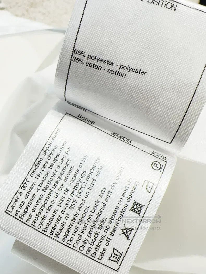 Chanel Chanel 20P white diamond buckle streamer shirt Size XS / US 0-2 / IT 36-38 - 7 Thumbnail