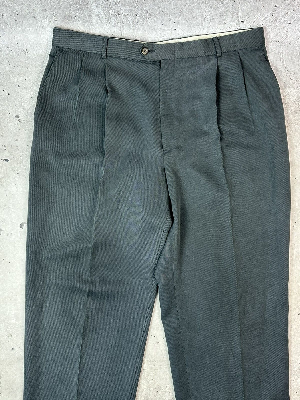 Burberry Vintage Burberry Golf Straight Green-Grey Rayon Chino Pants Size US 38 / EU 54 - 3 Thumbnail