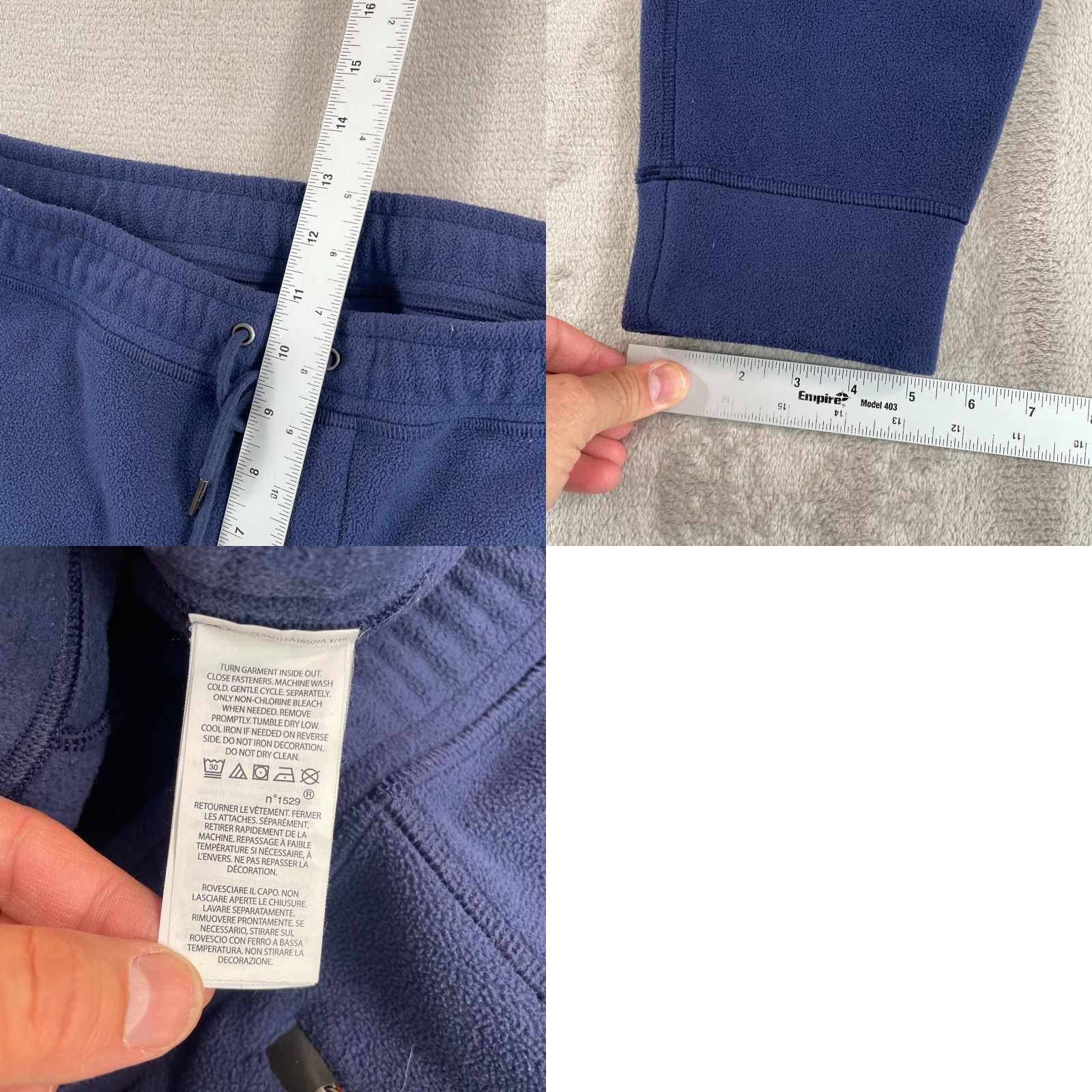 Polo Ralph Lauren Polo Ralph Lauren Fleece Jogger Pants Men Medium Navy Tapered Leg Contrast Zip Size US S / EU 44-46 / 1 - 8 Thumbnail