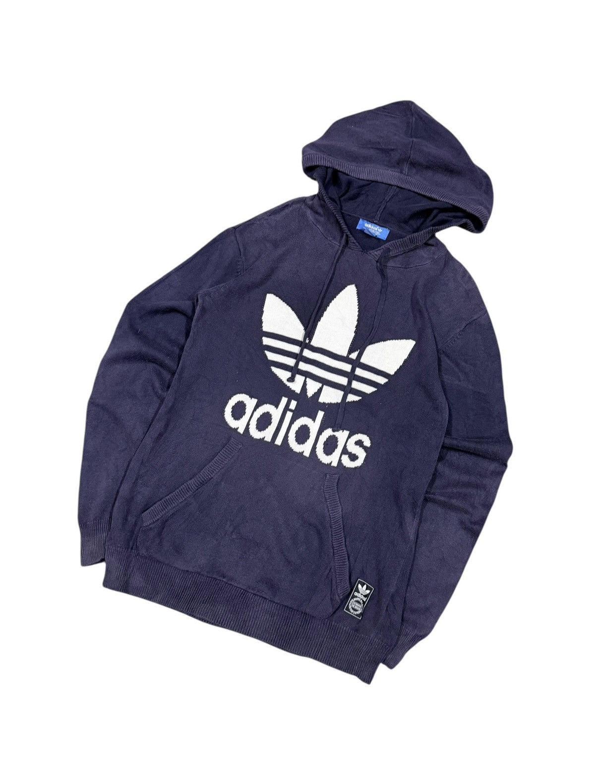 Adidas Adidas Trefoil Big Logo Knitweat Pullover Hoodies Size US S / EU 44-46 / 1 - 5 Thumbnail