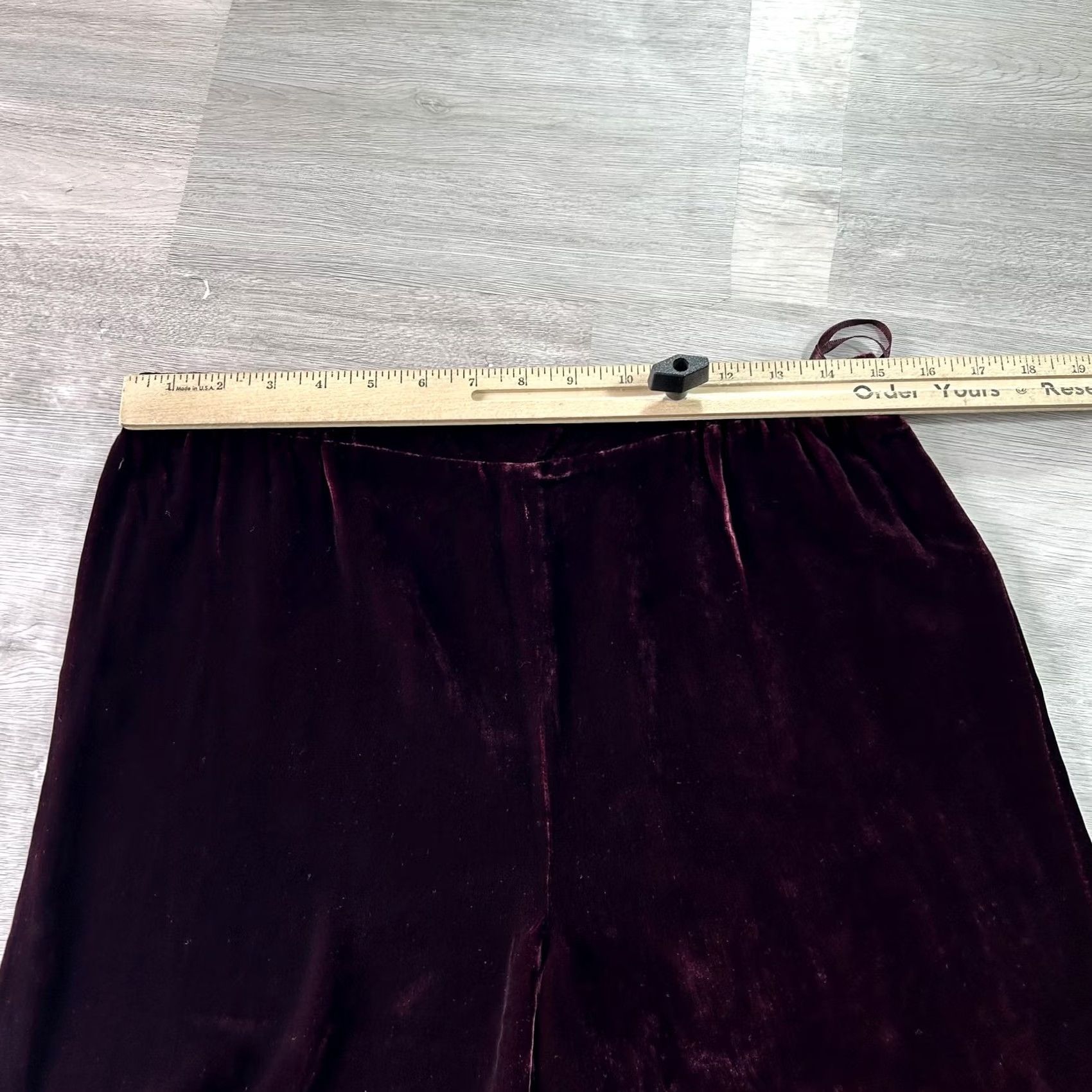 Eileen Fisher Eileen Fisher Pants Womens PS Purple Velvet Pull On Relaxed Lined Dressy Party Size 28" / US 6 / IT 42 - 5 Thumbnail