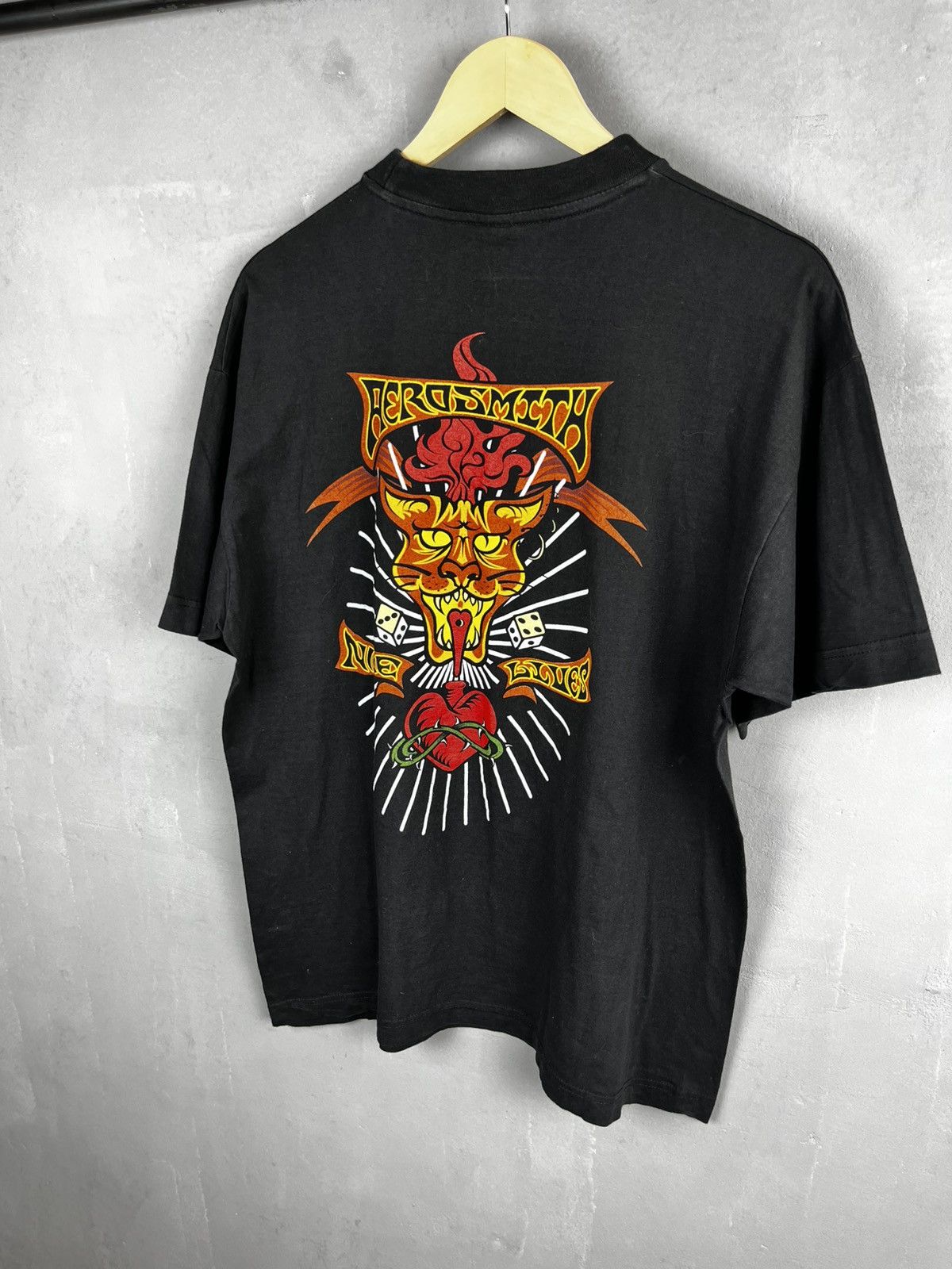 Band Tees Vintage 1997 Aerosmith Nine Lives World Concert Tour Size US L / EU 52-54 / 3 - 2 Thumbnail