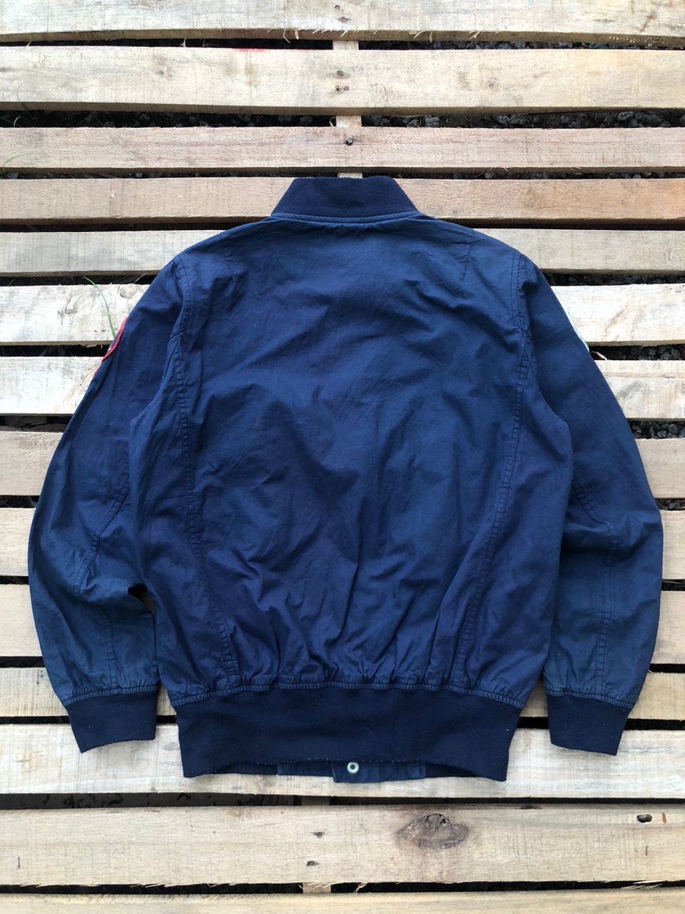 Schott Vintage Schott NYC "USS Schott" Patch Style Bomber Jacket Size US S / EU 44-46 / 1 - 2 Thumbnail