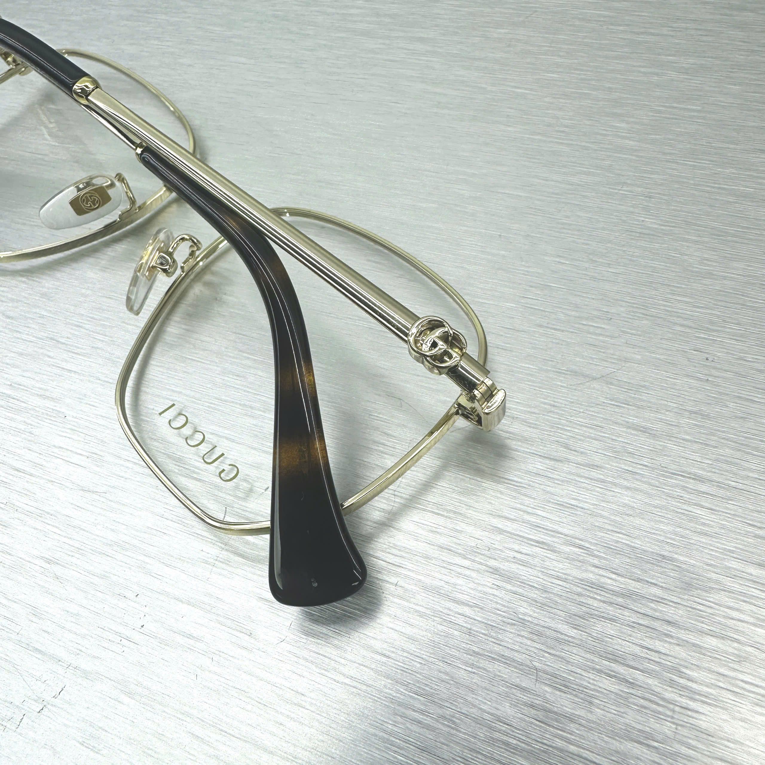 Gucci GUCCI GG1420OK 001 Eyeglasses GOLD Size ONE SIZE - 4 Thumbnail