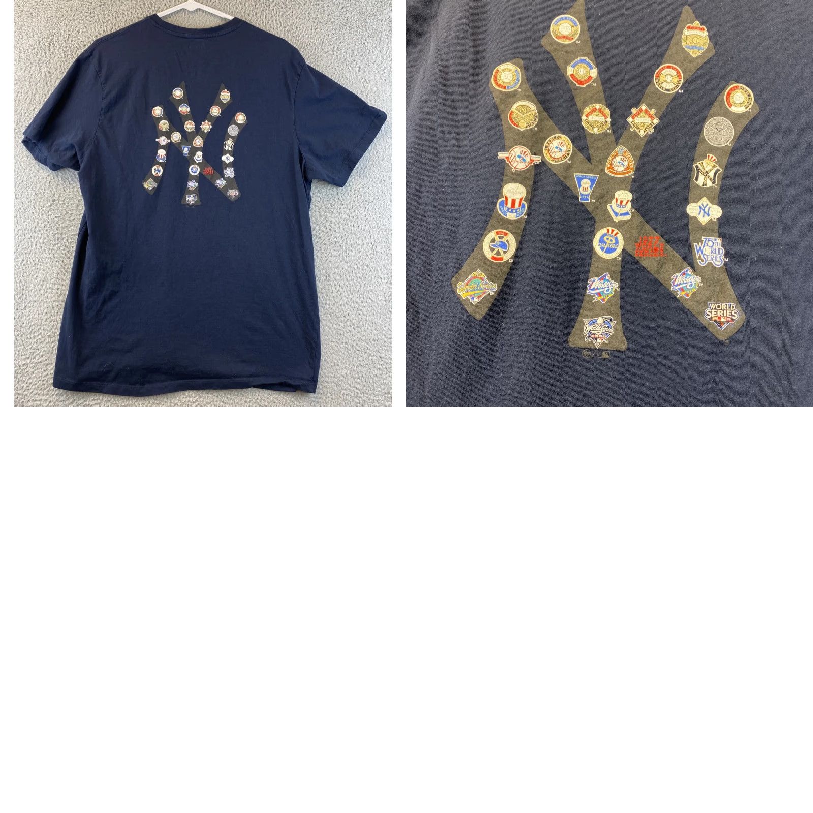 47 New York Yankees NY 2021 Just NY Logo T-Shirt Size L Navy 83-50 Size US L / EU 52-54 / 3 - 8 Thumbnail