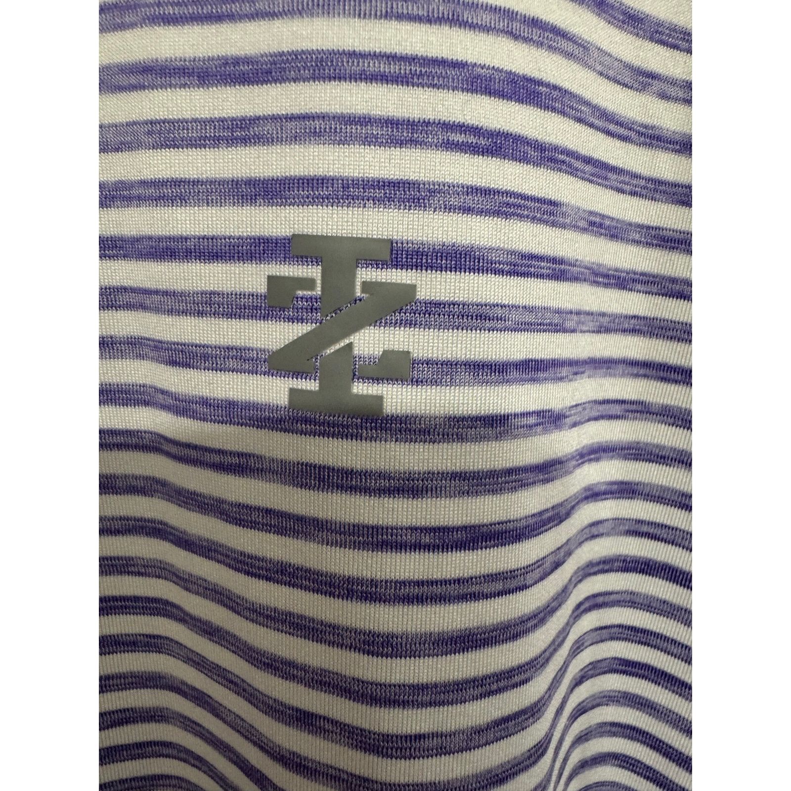 Izod IZOD Golf Lavender Purple White Stripe Polo Shirt Size XL Size US XL / EU 56 / 4 - 9 Thumbnail