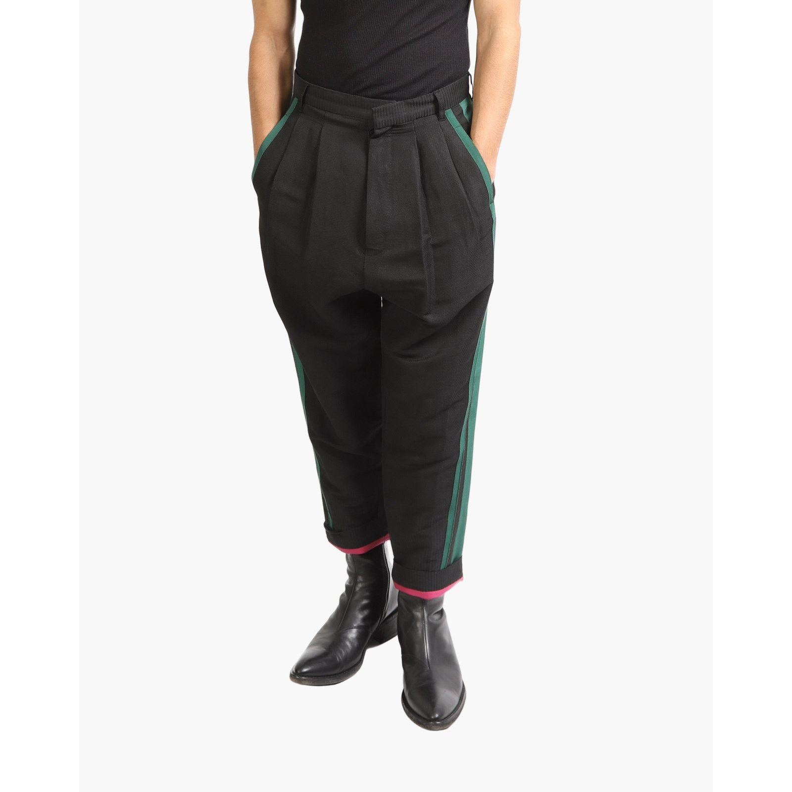 SS17 Striped Balloon Orbai Trousers in Jacquard Wool