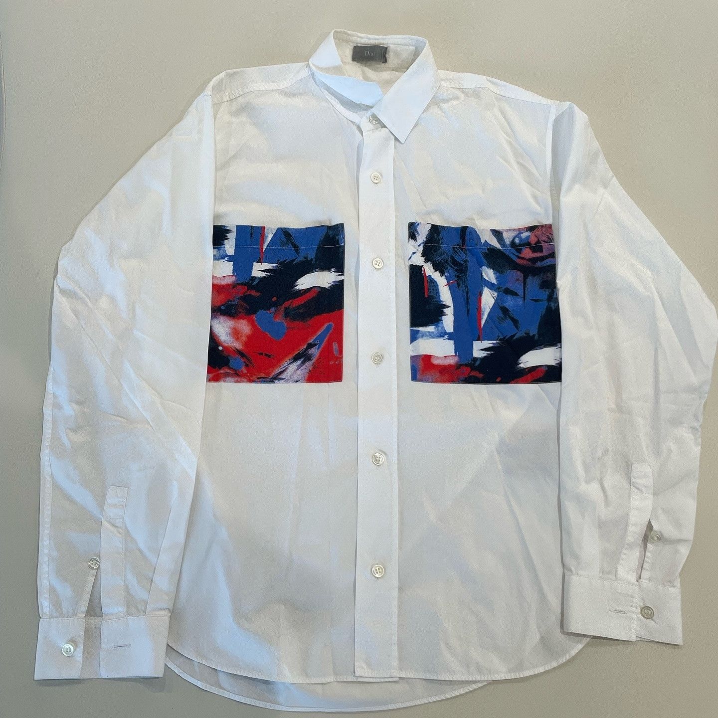 Dior Dior Abstract Pocket Button Up Shirt Size S Size US S / EU 44-46 / 1 - 1 Thumbnail