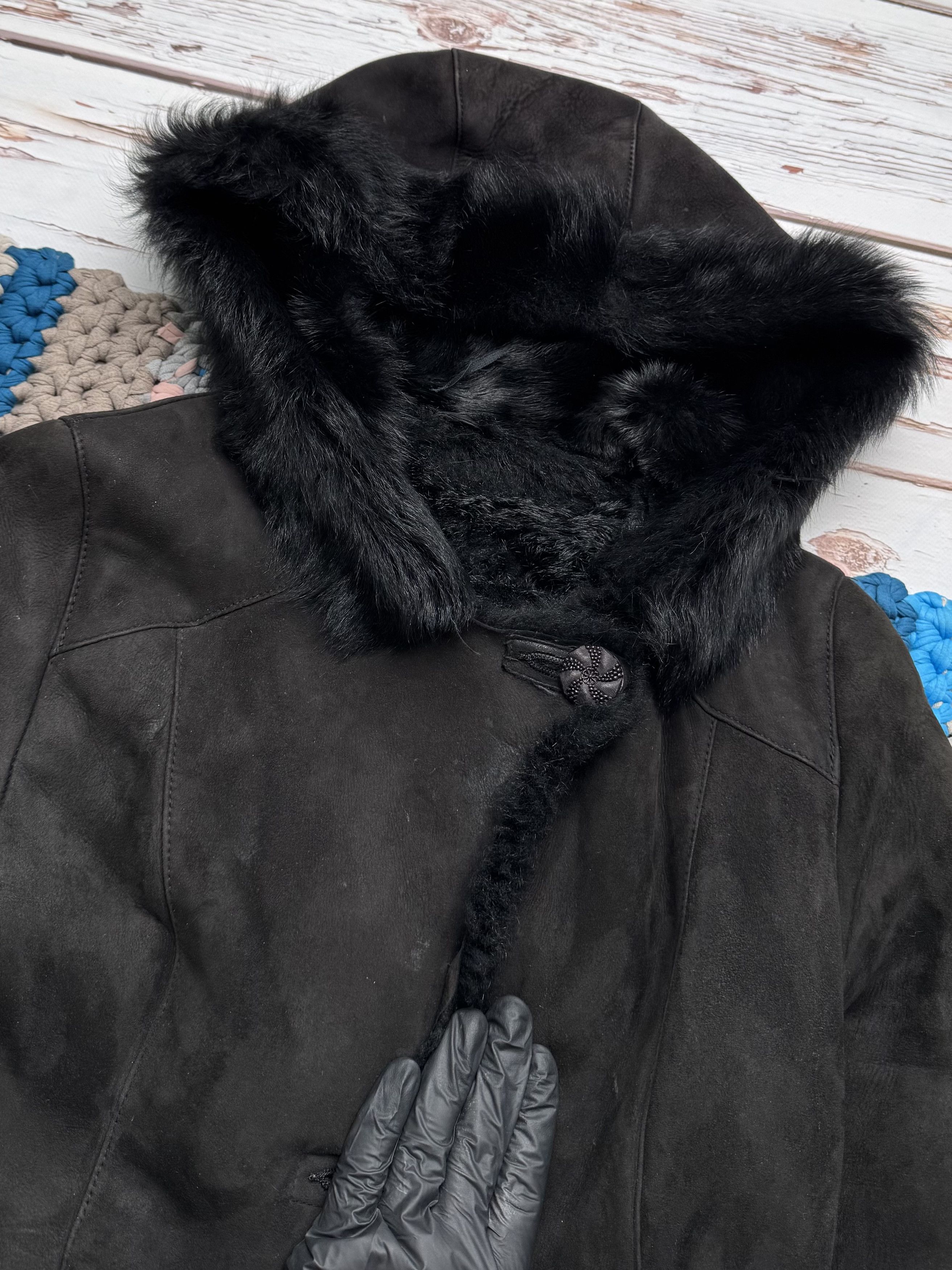 Vintage Vintage Real Sheepskin Hooded Coat (D10)(D15) Size XS / US 0-2 / IT 36-38 - 9 Thumbnail