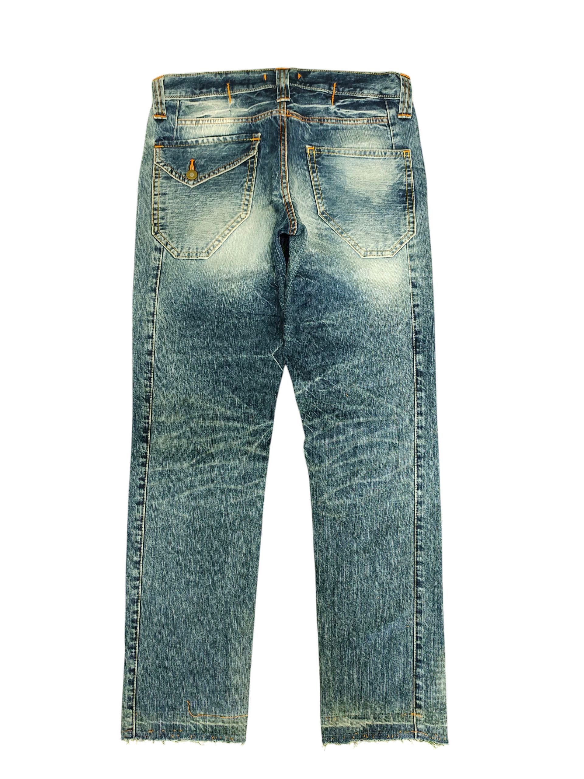 Undercover Vintage 90s Blue Way Clawmark Distress Faded Denim Jeans Size US 32 / EU 48 - 8 Thumbnail