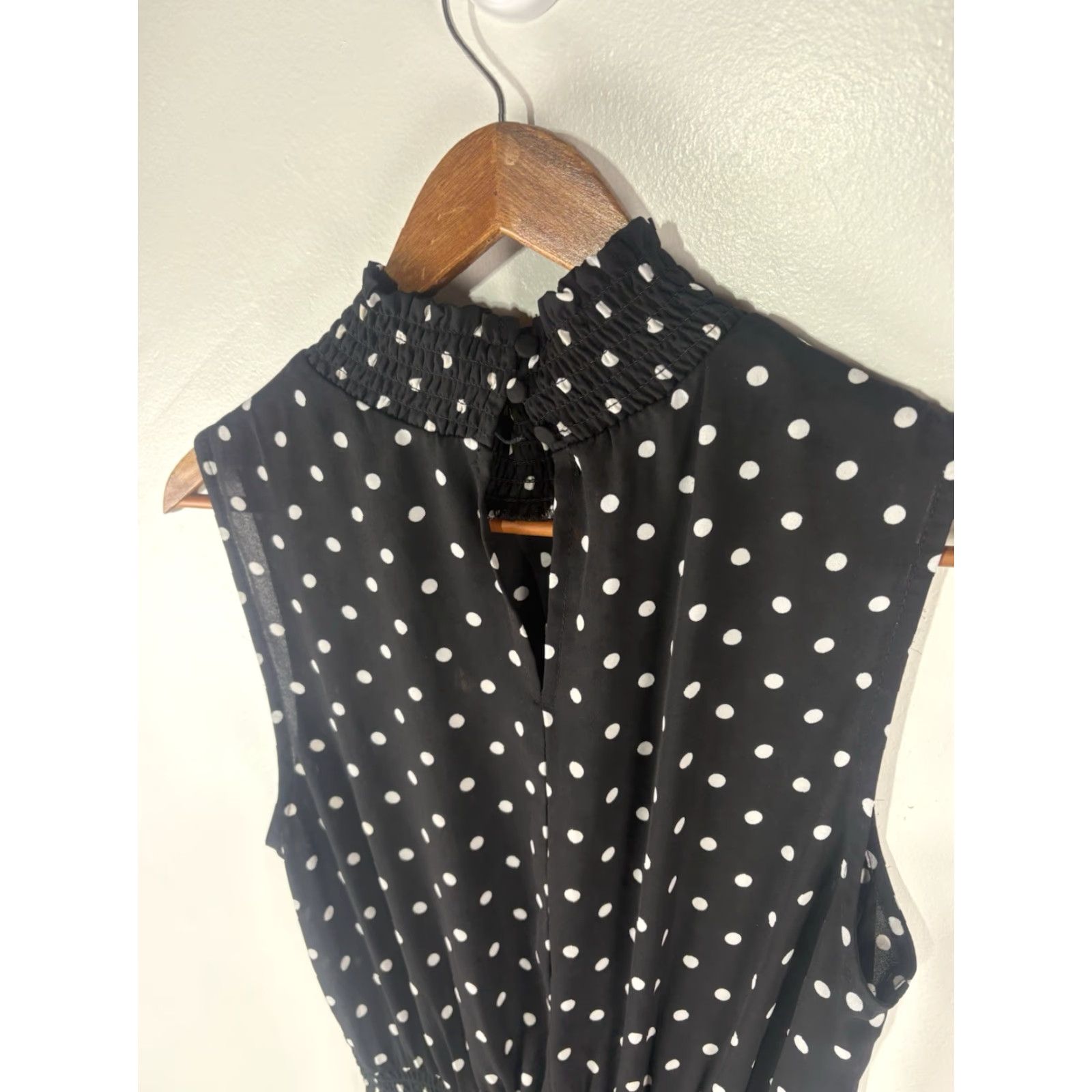 Nanette Lepore Nanette Lepore Blk/Wht Polka Dot Midi Sheer Dress Womens Size 8 Size M / US 6-8 / IT 42-44 - 6 Thumbnail